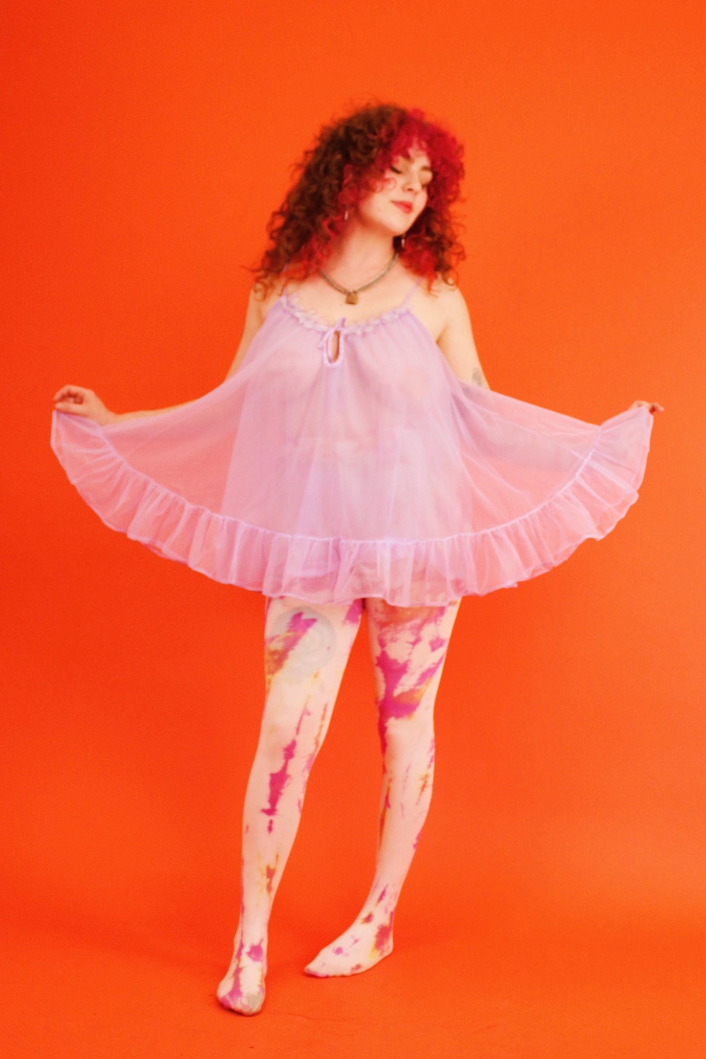 1970s Pale Lavender Nightie