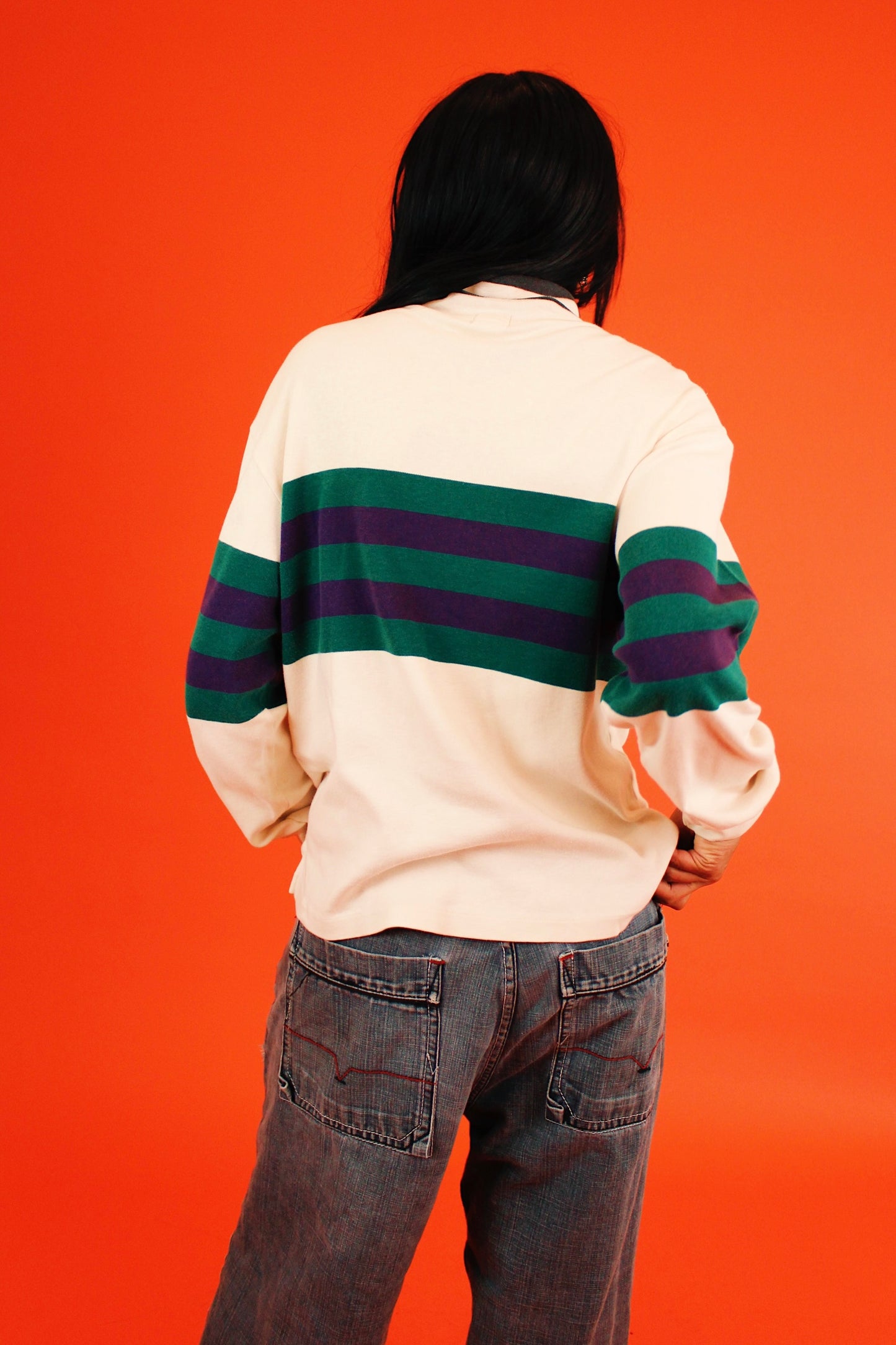 1990s Corey Striped Turtleneck