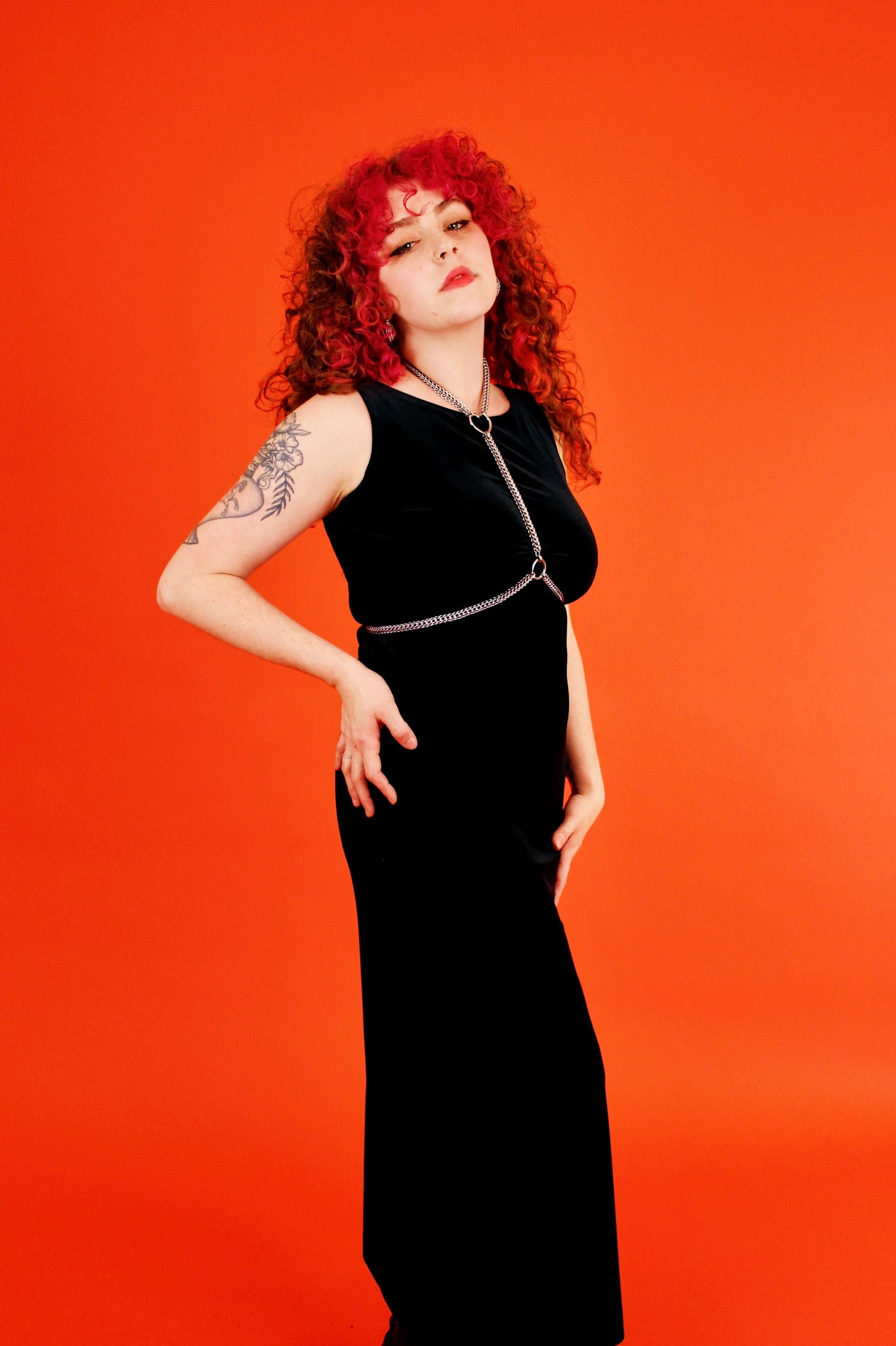 1990s Liquid Black Velvet Maxi