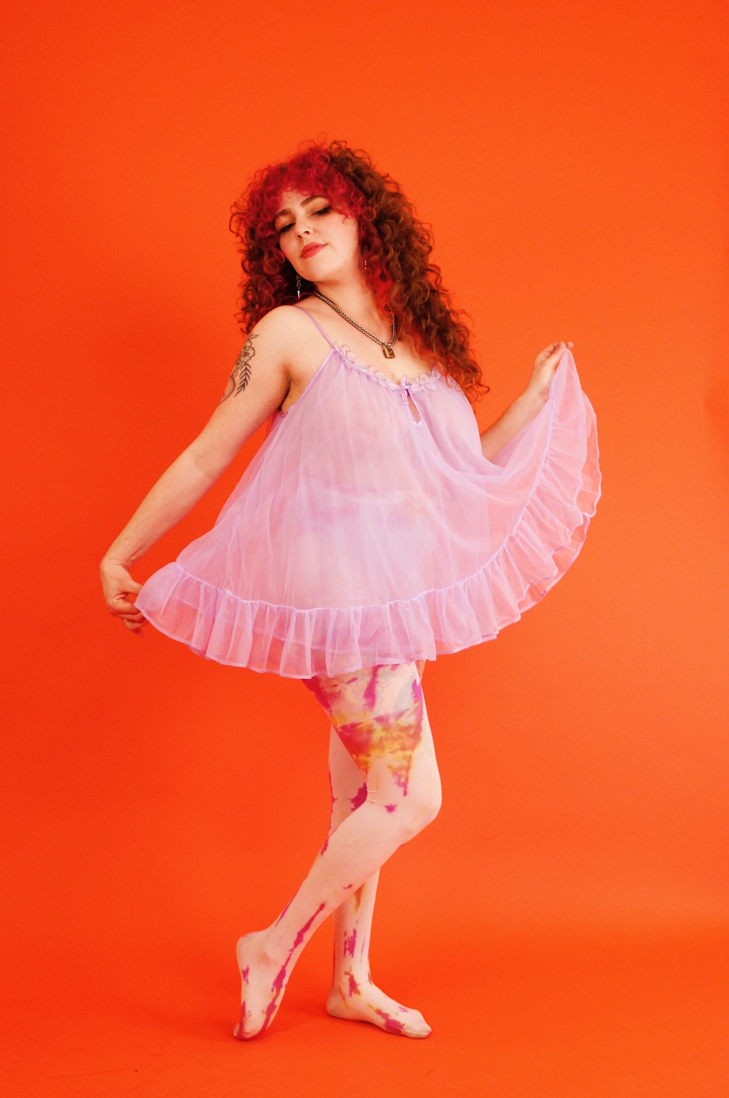 1970s Pale Lavender Nightie