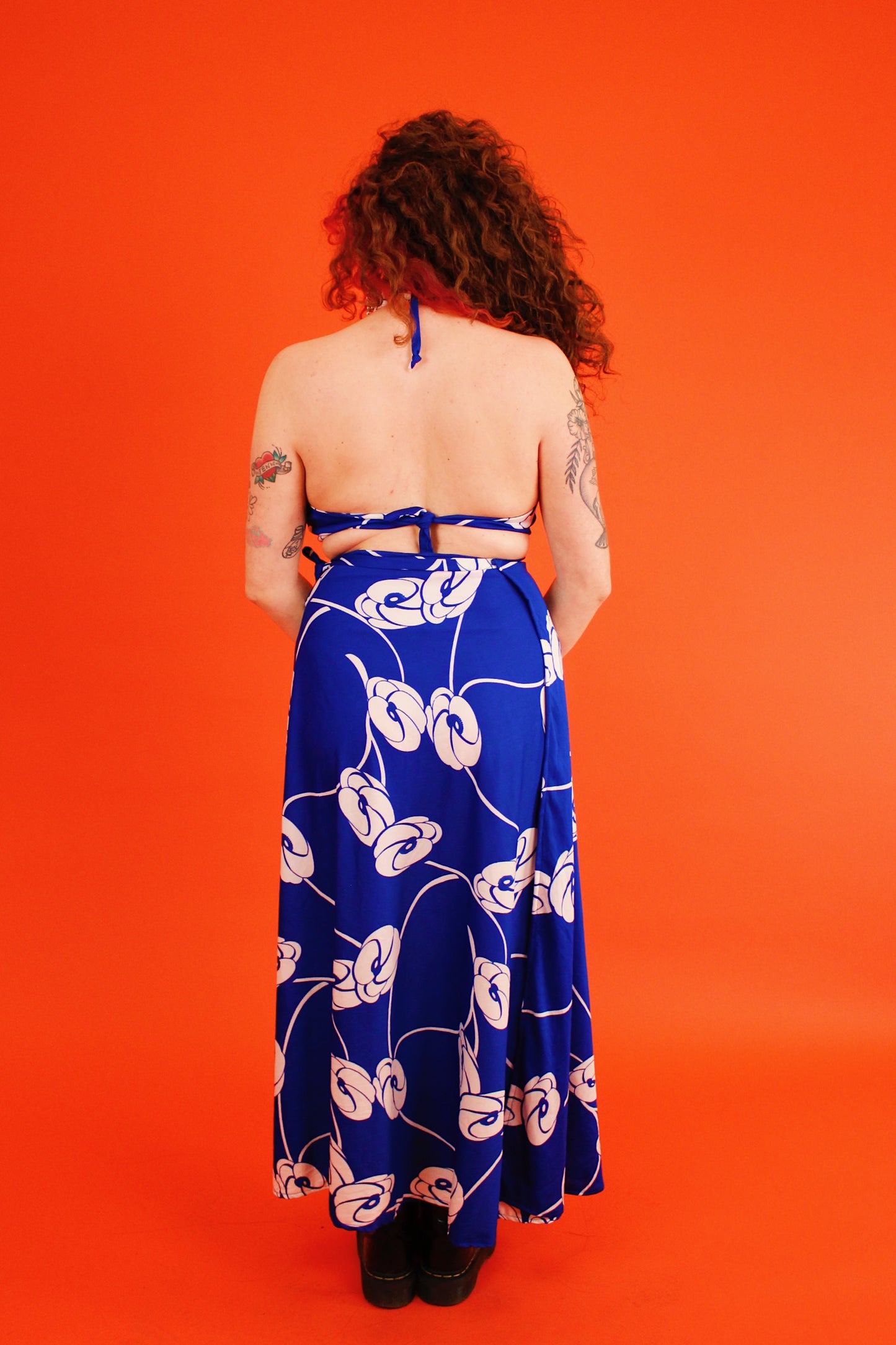 1960s Indigo Floral 3-Pc Set