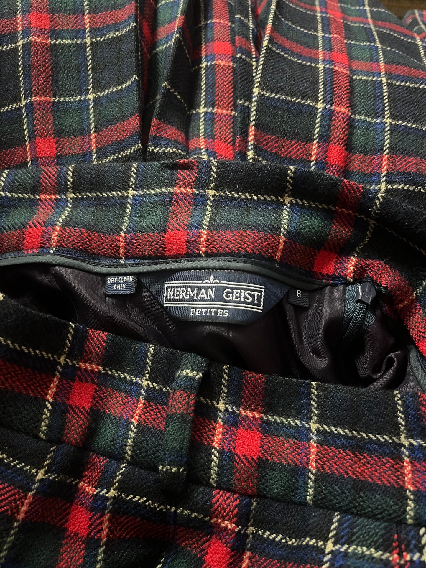 1980s Plaid Schoolgirl Skirt