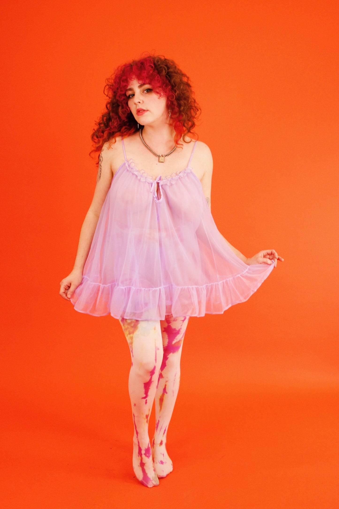1970s Pale Lavender Nightie