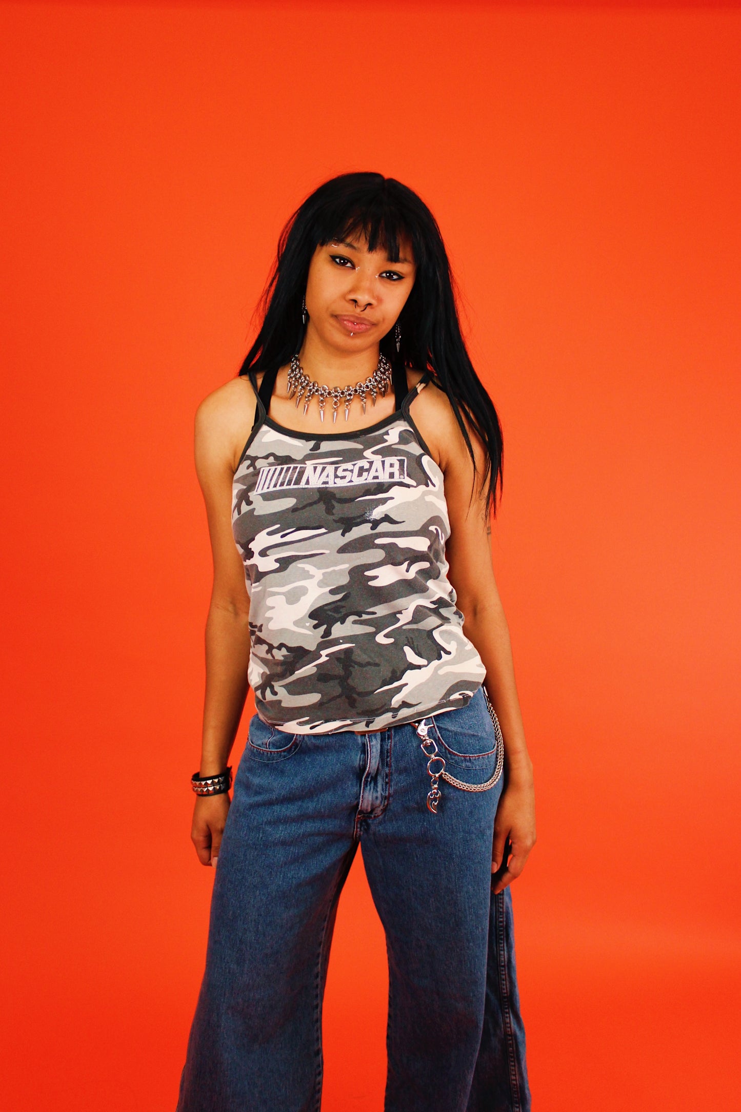 1990s/Y2K Camo Nascar Tank