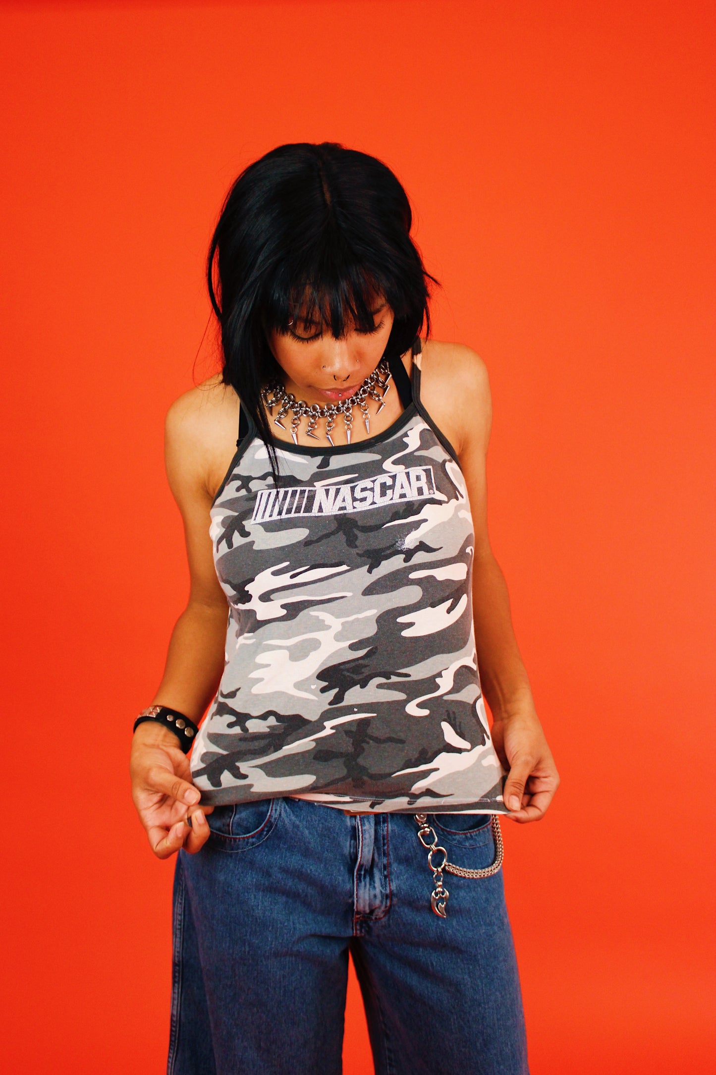 1990s/Y2K Camo Nascar Tank