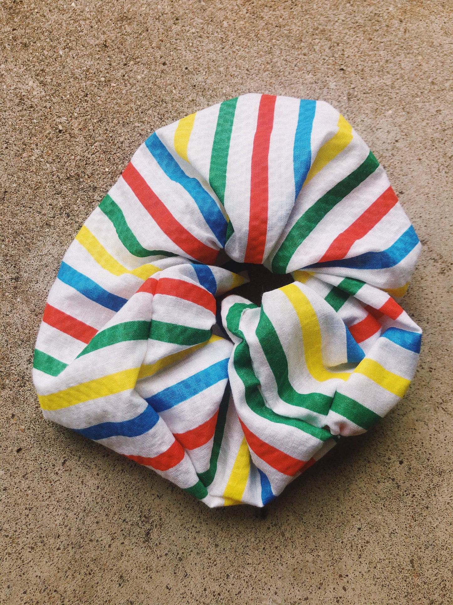 Rainbow Striped Scrunchies