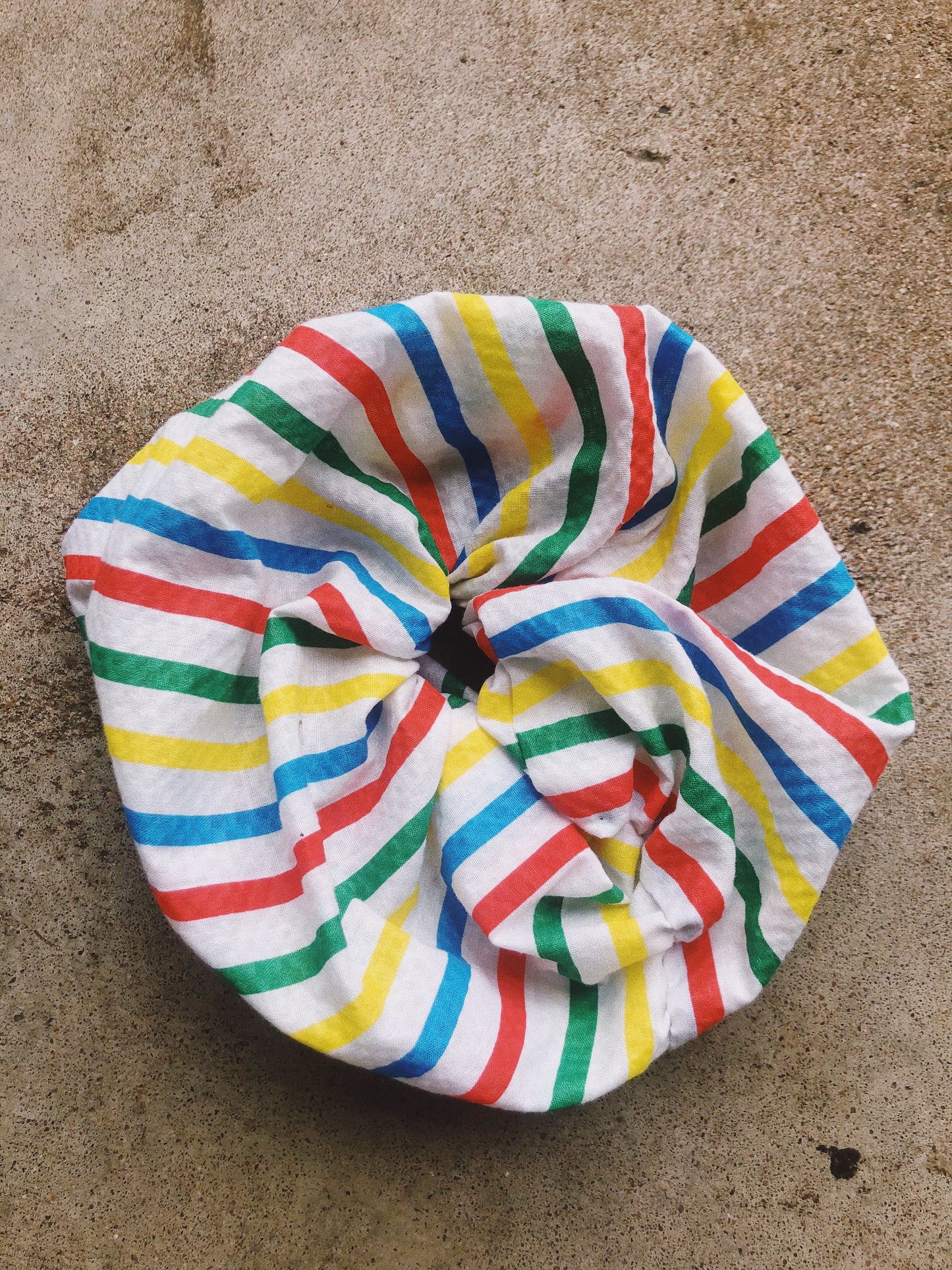 Rainbow Striped Scrunchies
