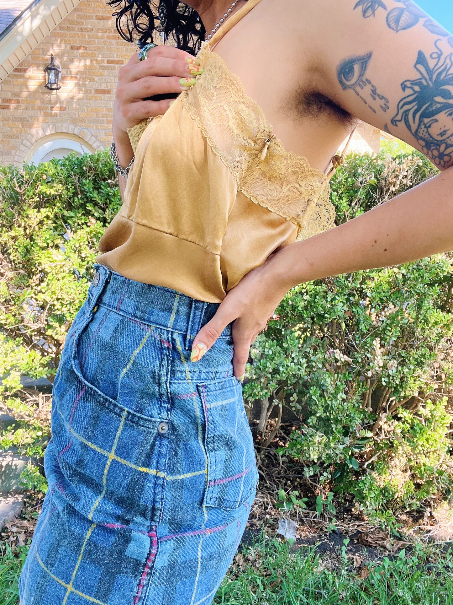 Y2K Gold Silk Tank