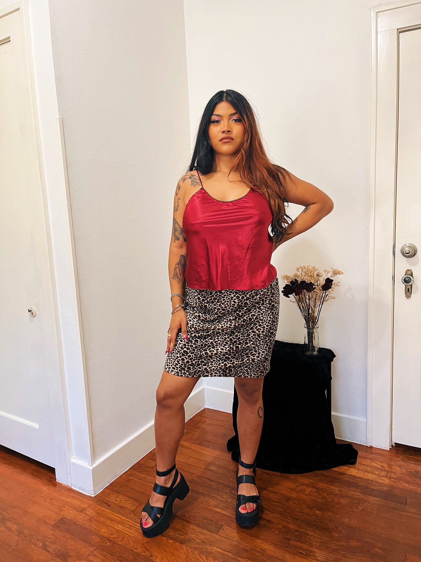 1990s Fuzzy Cheetah Mini Skirt