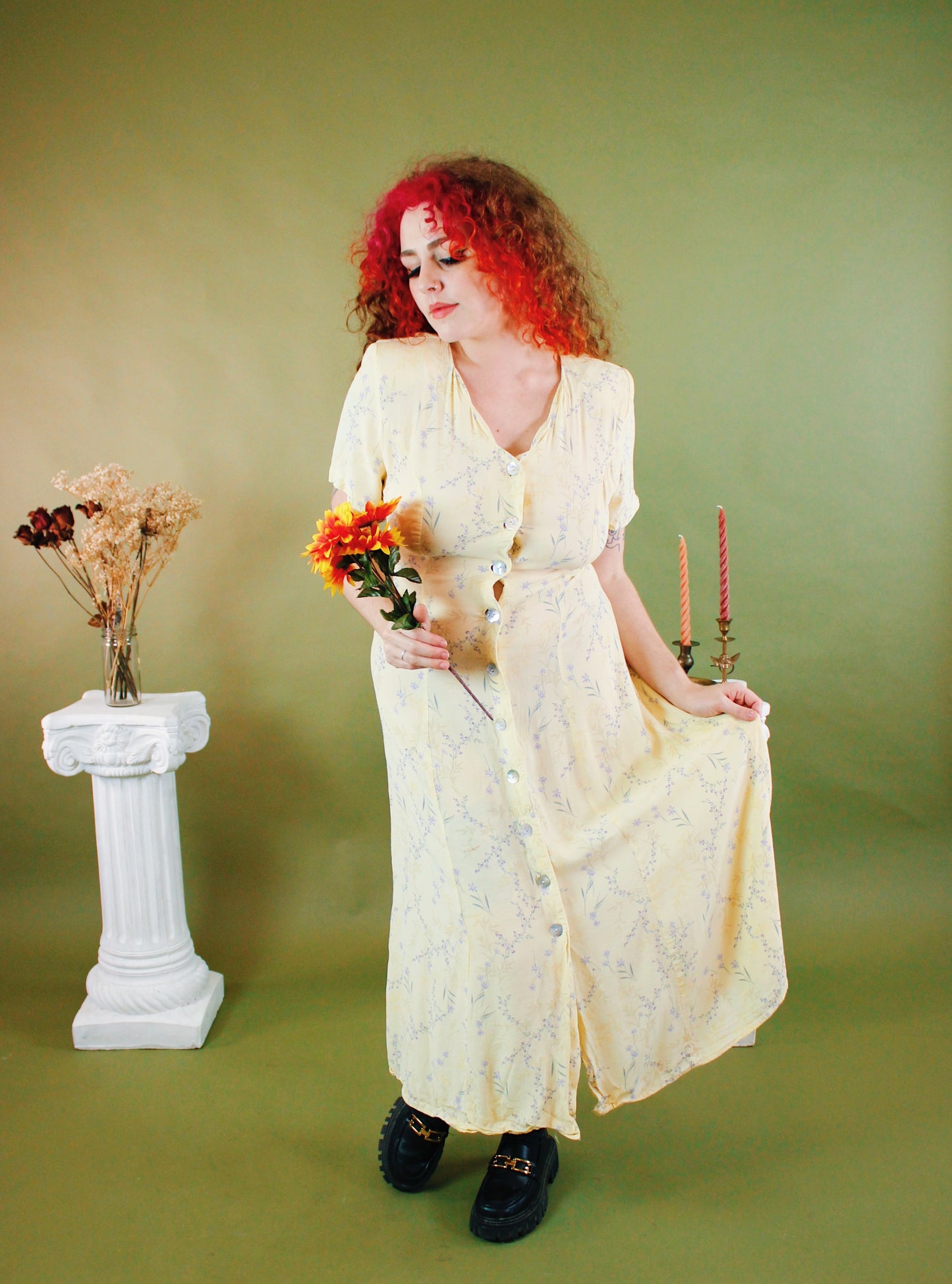1990s Miss Honey Floral Maxi