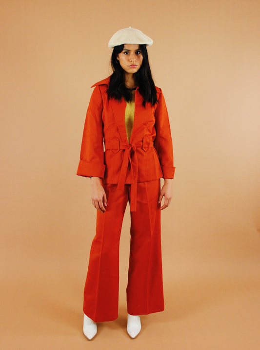1970s Pumpkin Pie Western Suit