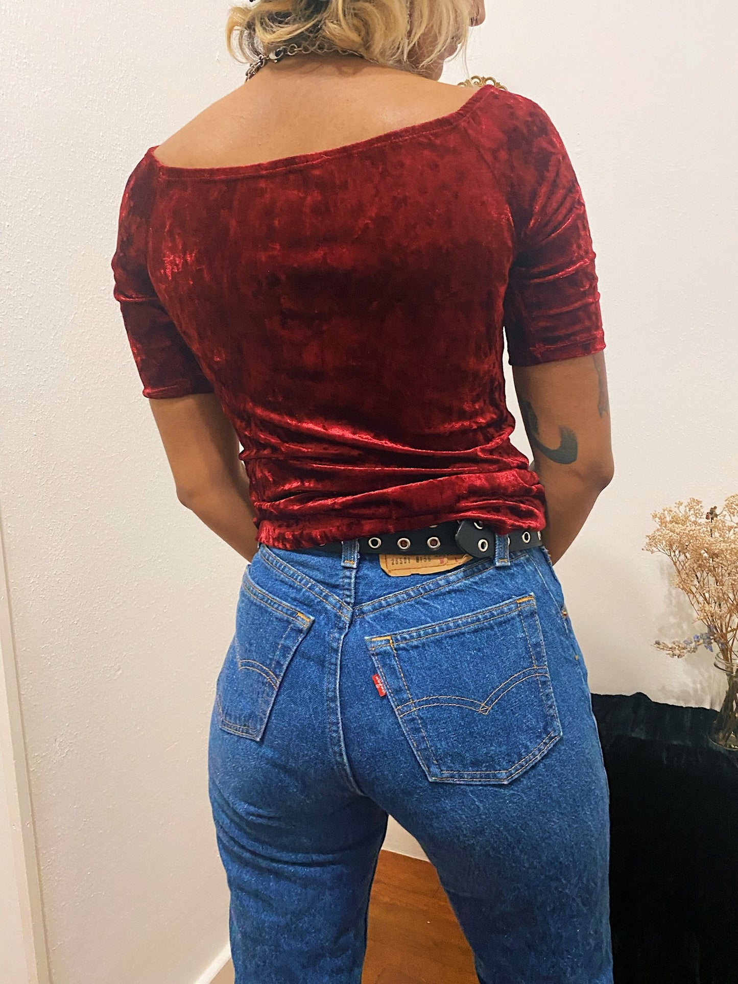 1990s Crush Velvet Top