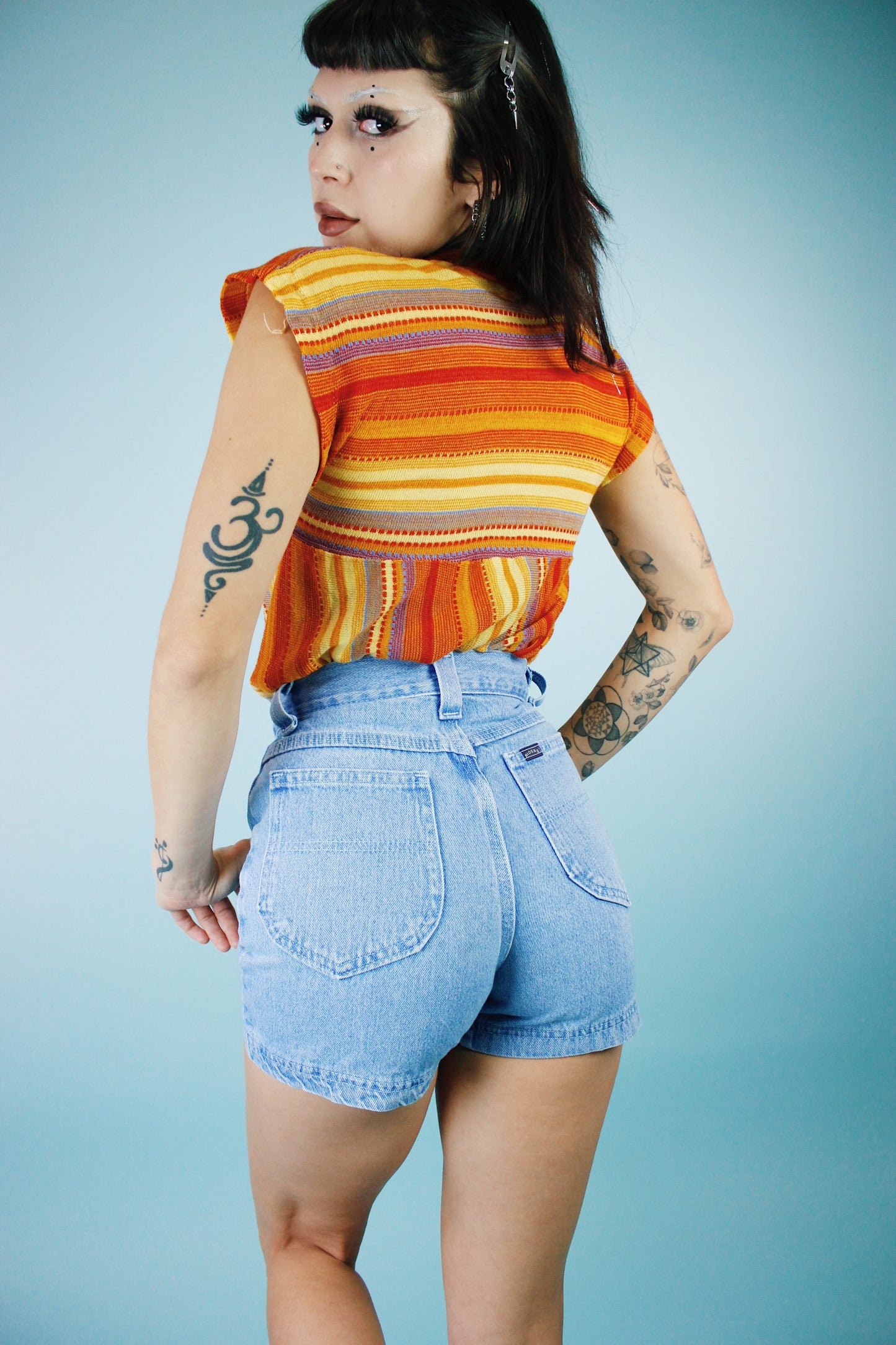 1970s Sunburst Woven Top
