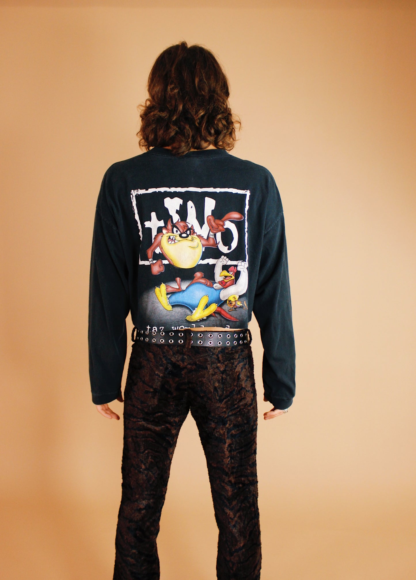 1990s Taz World Order Cropped Longsleeve