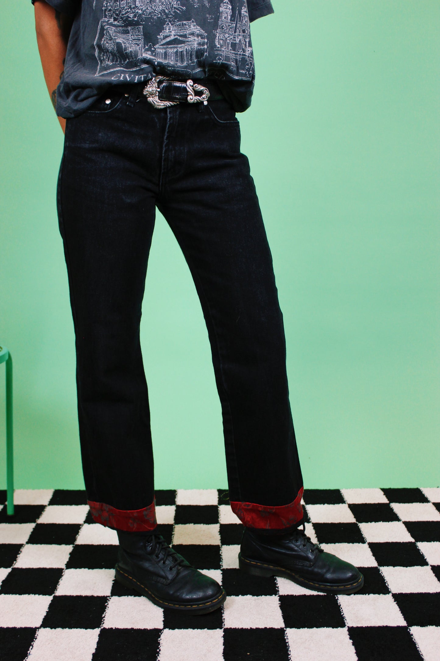 1990s Spirits Flame Jeans