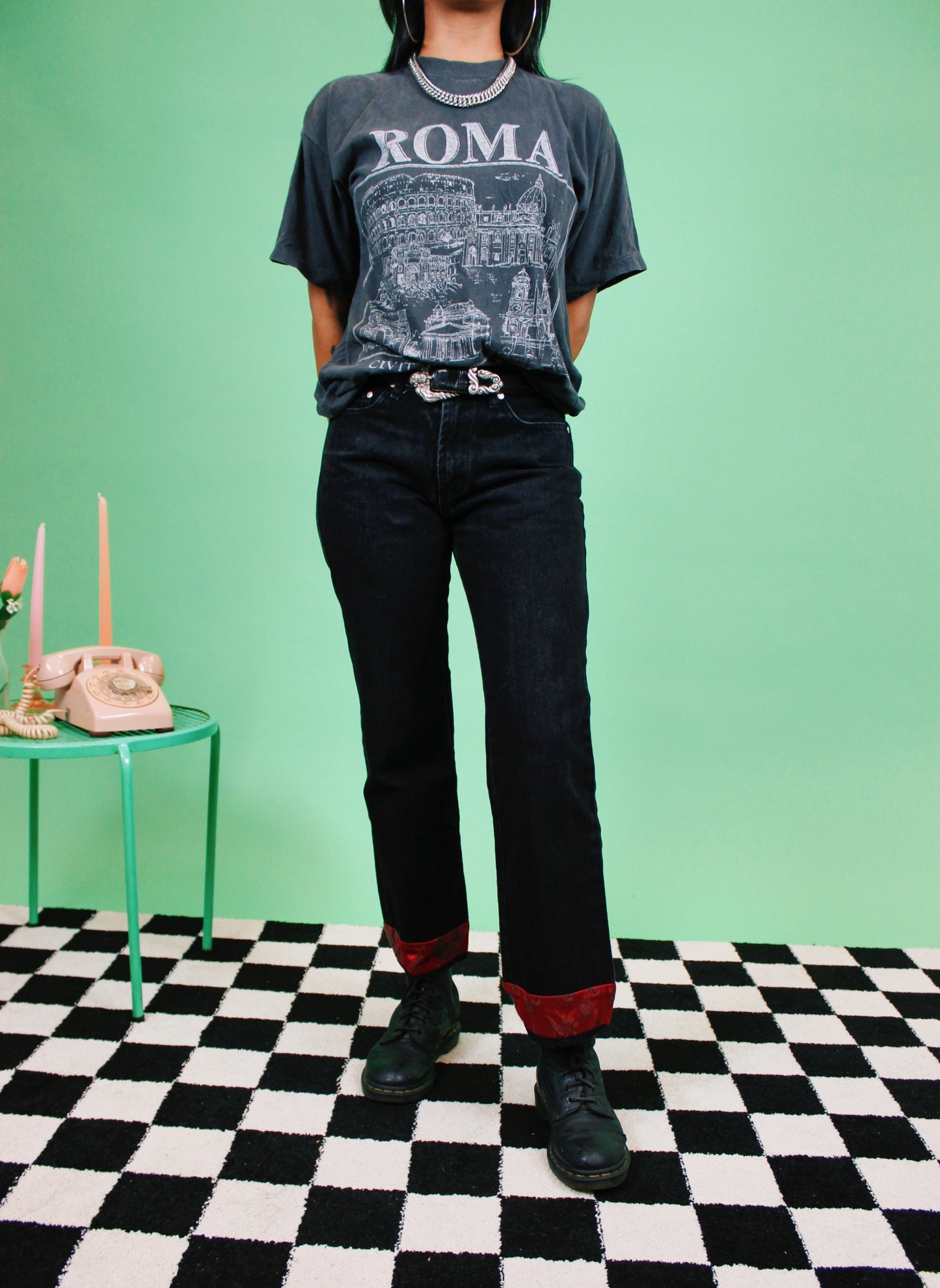 1990s Spirits Flame Jeans