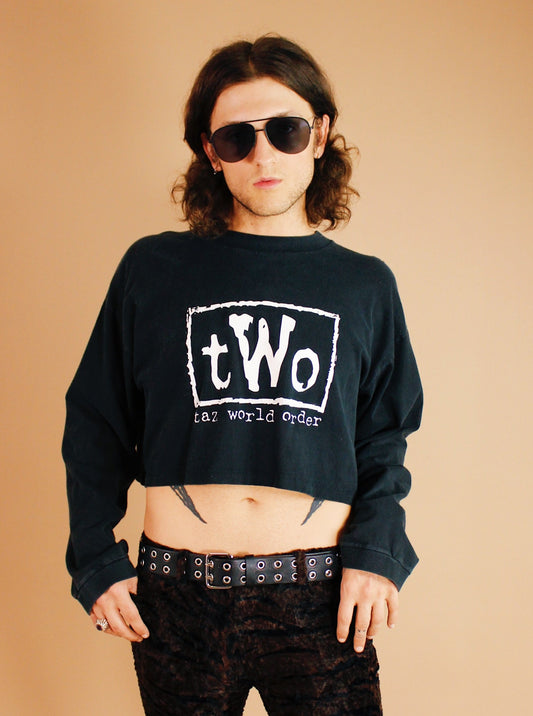 1990s Taz World Order Cropped Longsleeve