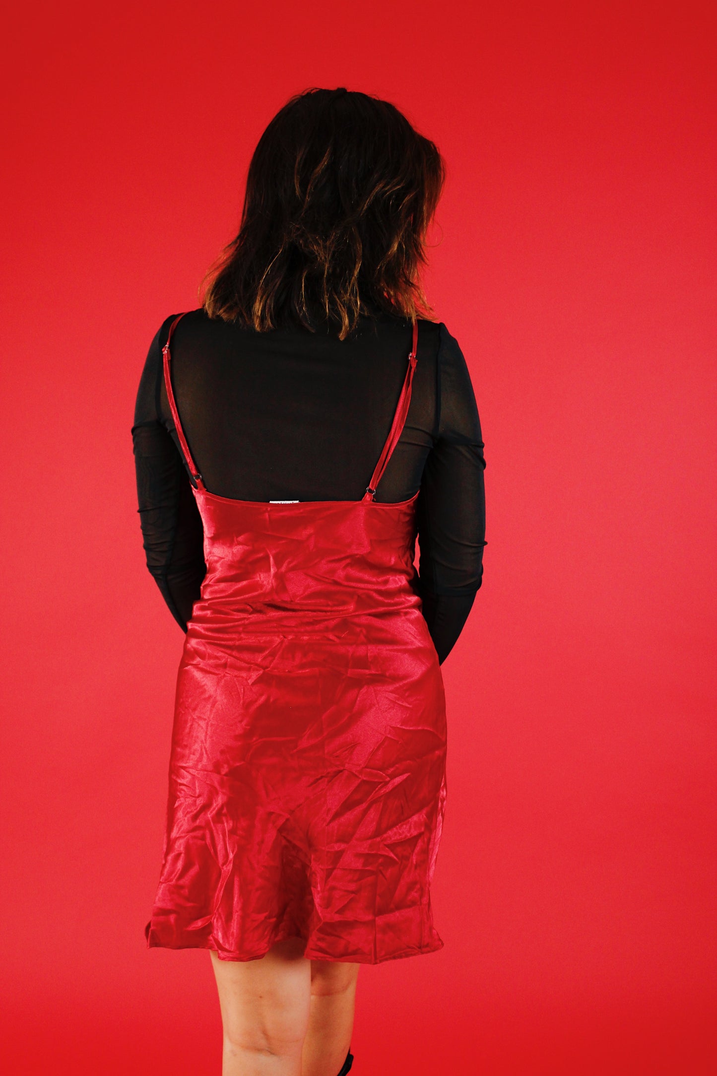 1990s Flaming Rose Slip