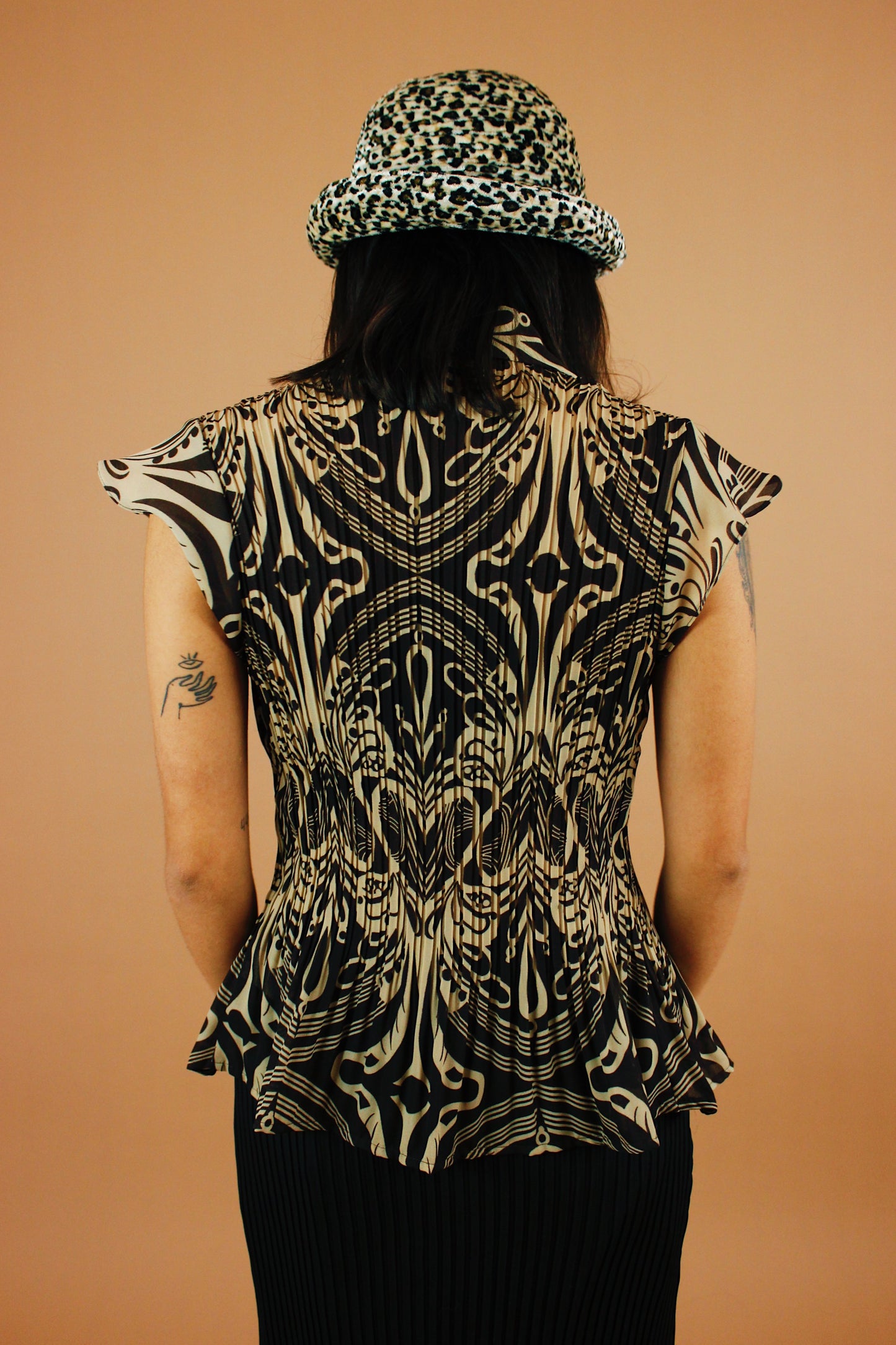 Y2K Mocha Swirl Top