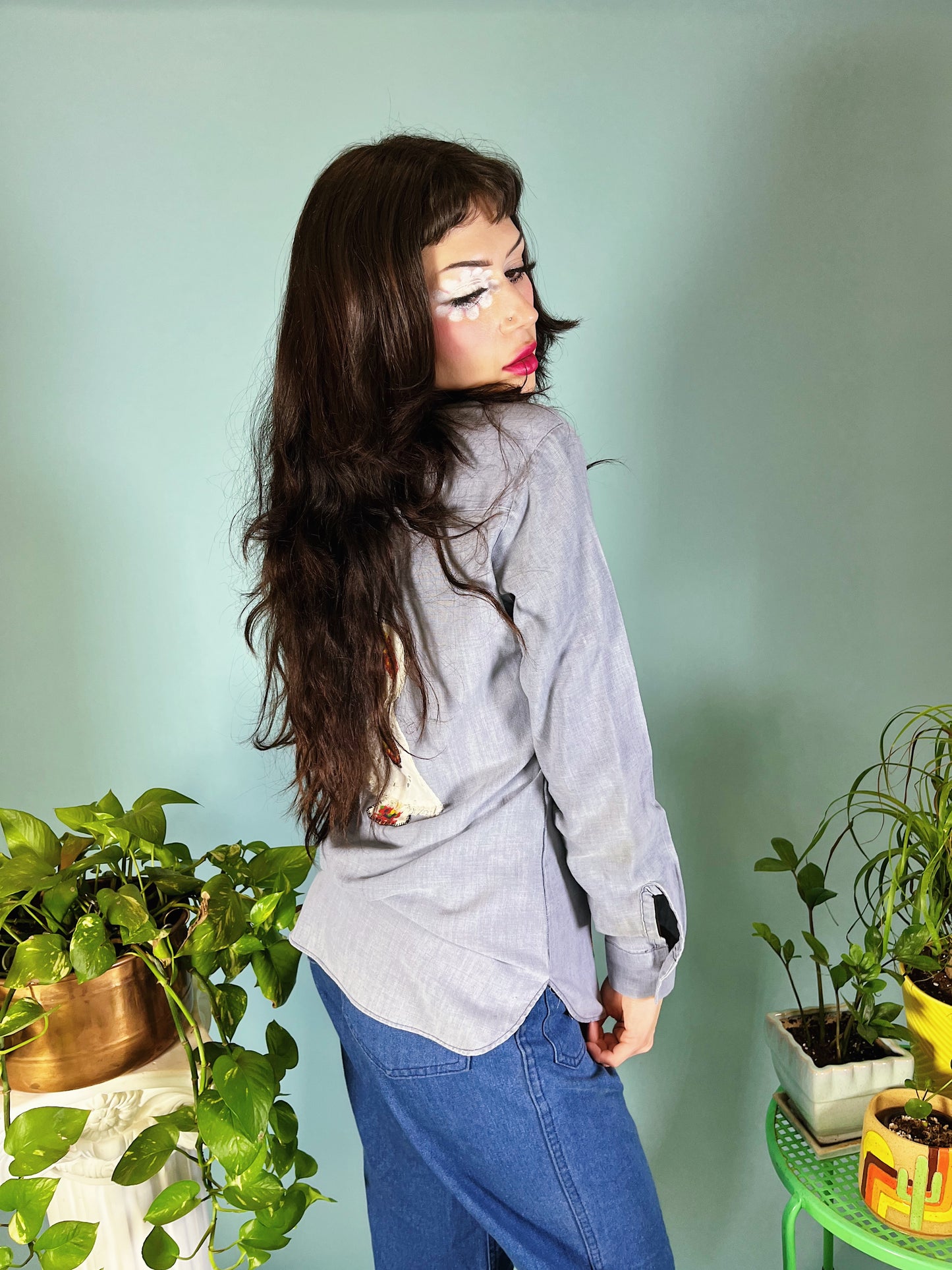 1960s/70s Chambray Sunbonnet Sue Top
