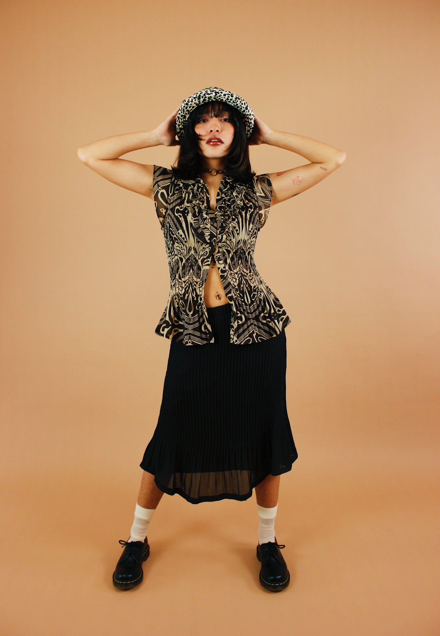 Y2K Mocha Swirl Top