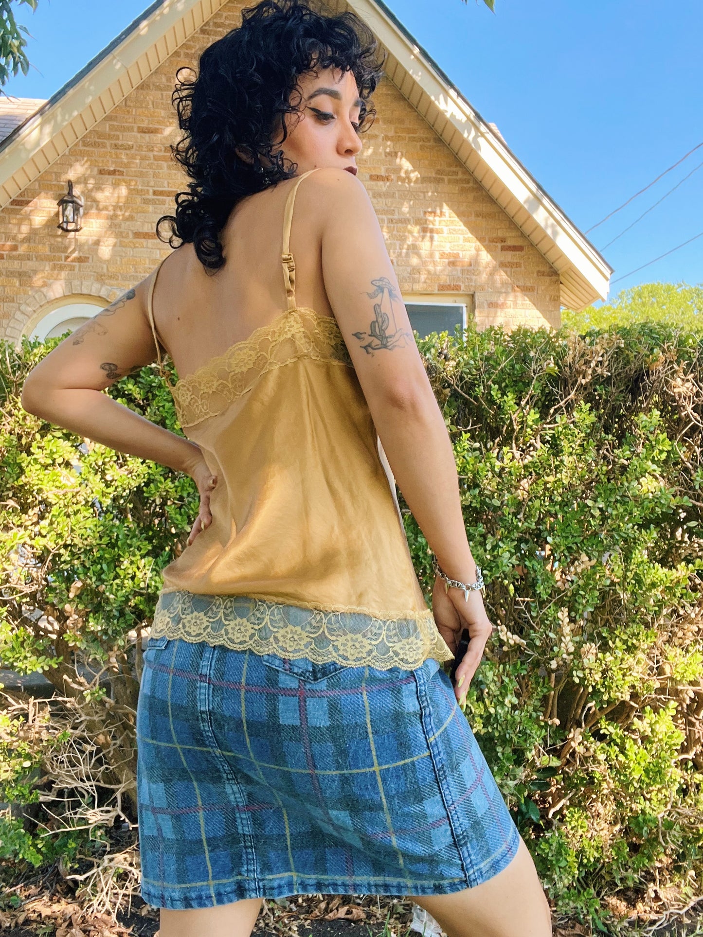 Y2K Gold Silk Tank