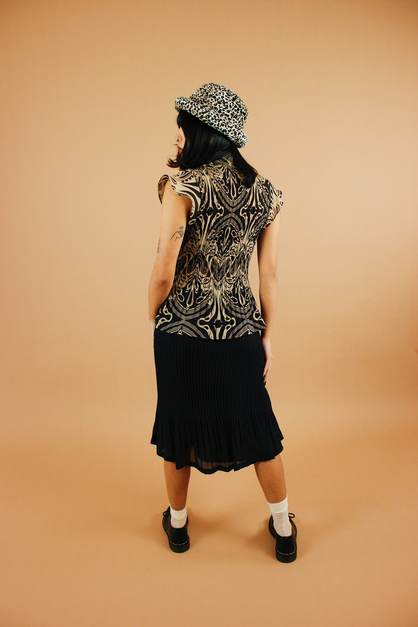 Y2K Mocha Swirl Top