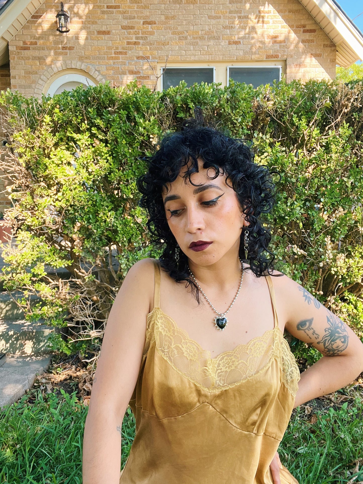 Y2K Gold Silk Tank