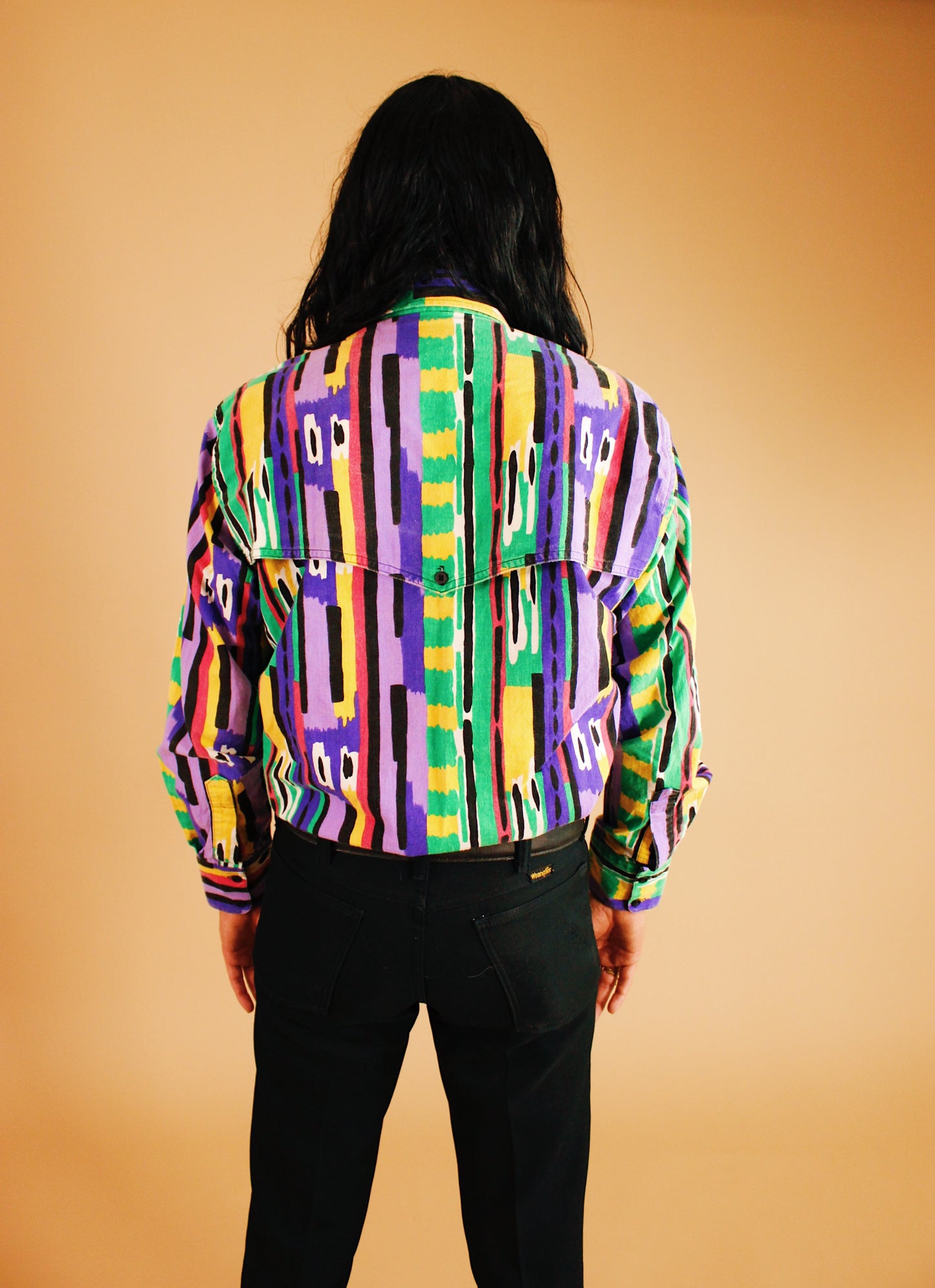 1980s Artsy Western Button Up