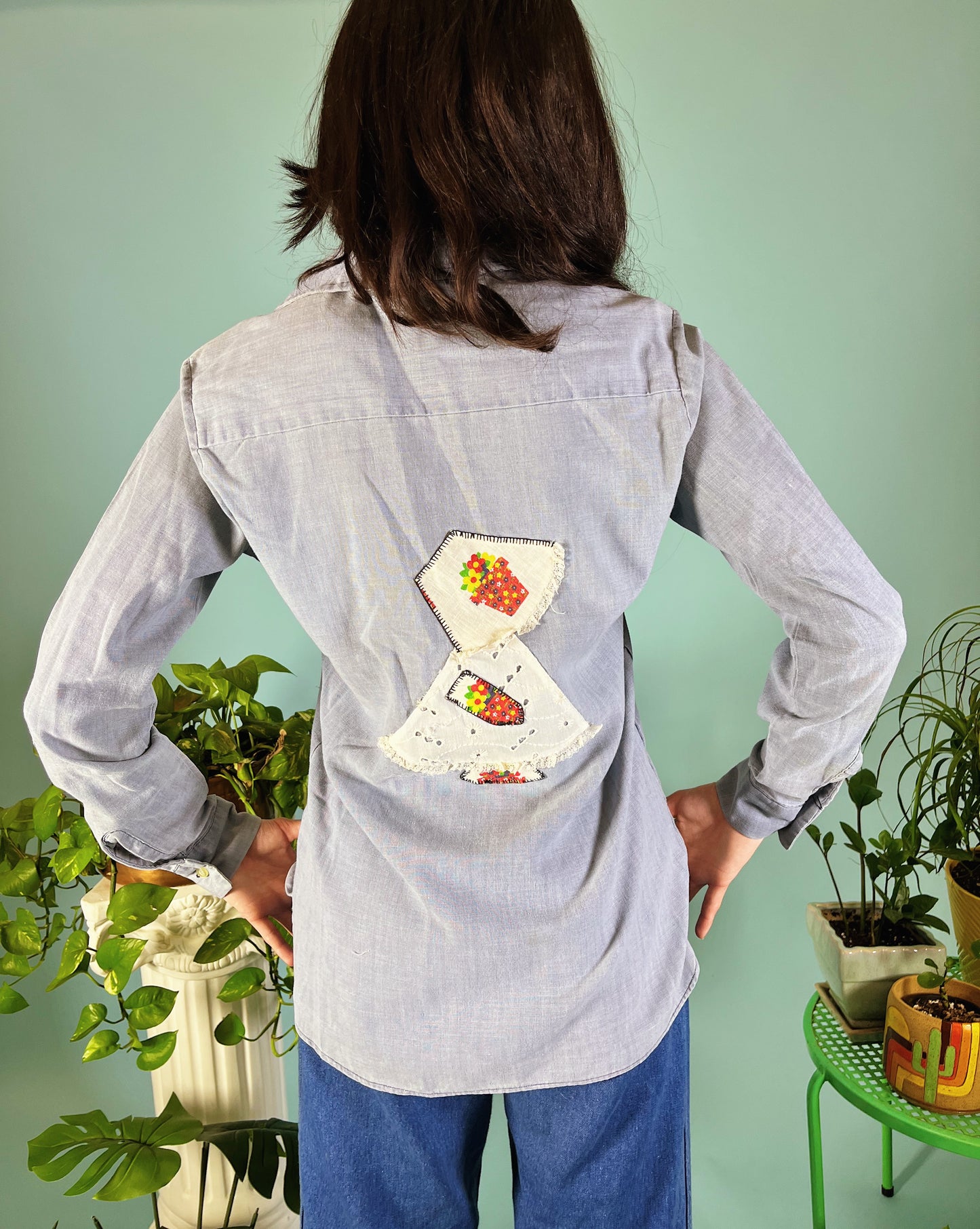 1960s/70s Chambray Sunbonnet Sue Top
