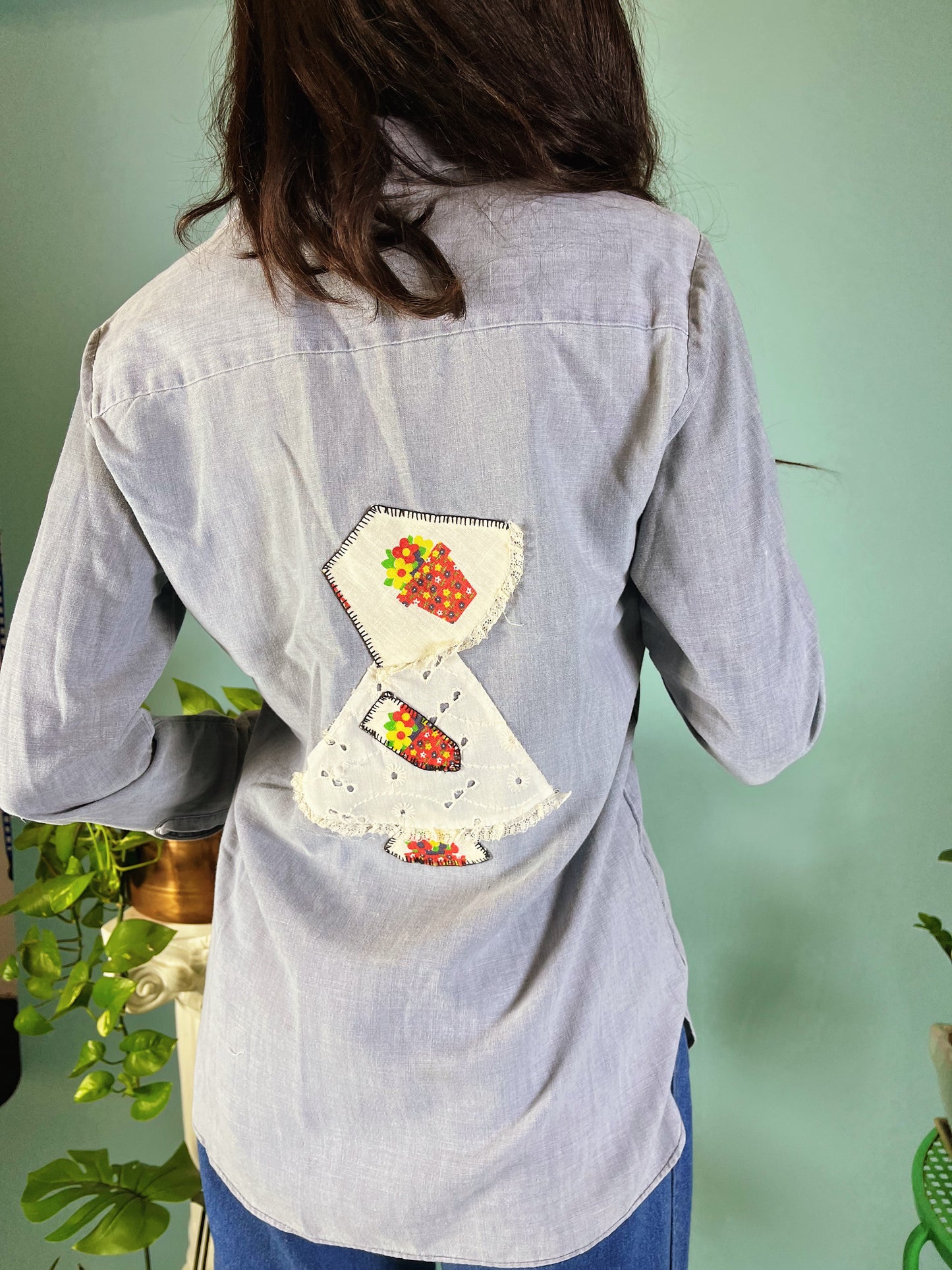 1960s/70s Chambray Sunbonnet Sue Top