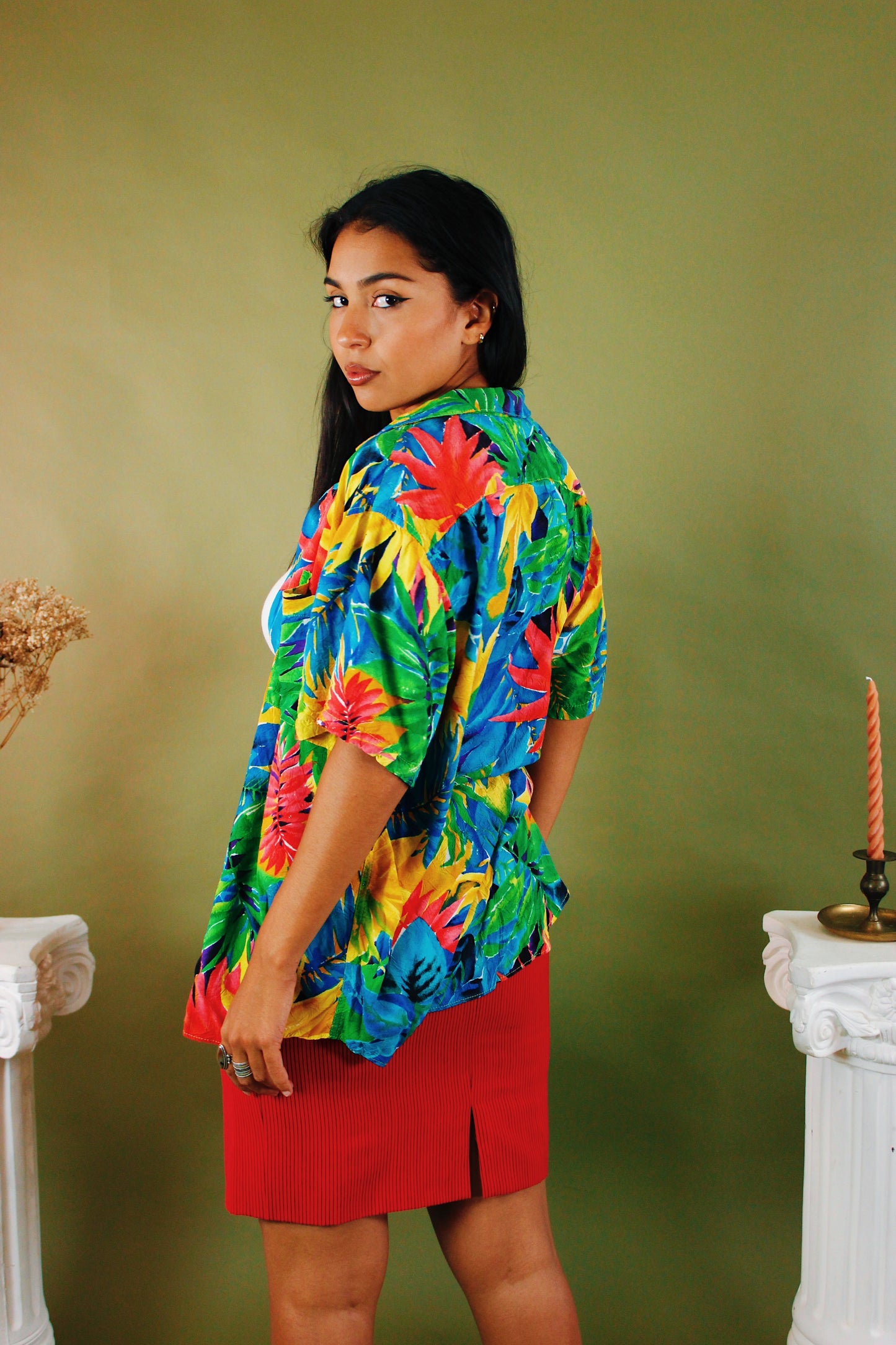 1990s Tropic Button Up