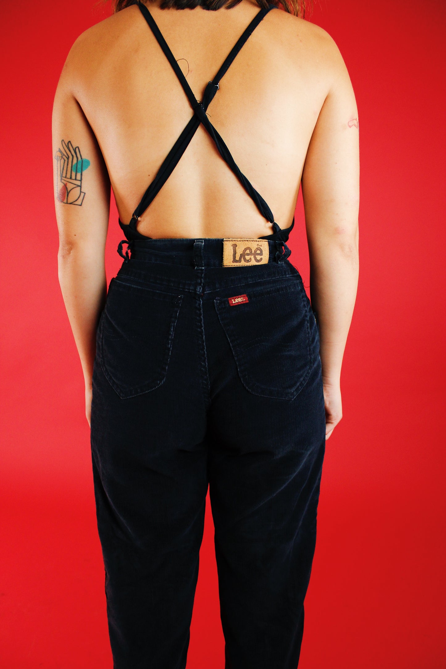 1980s Black Corduroy Lee Jeans