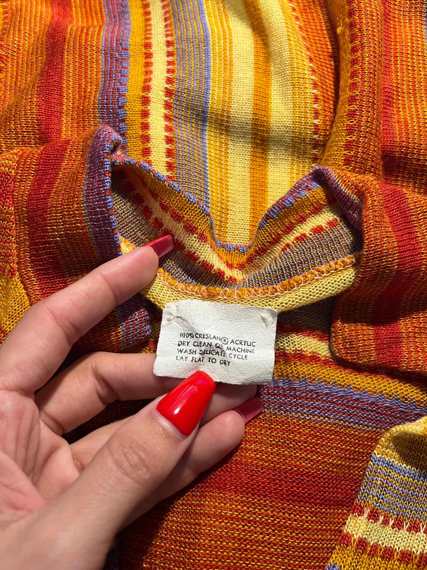 1970s Sunburst Woven Top
