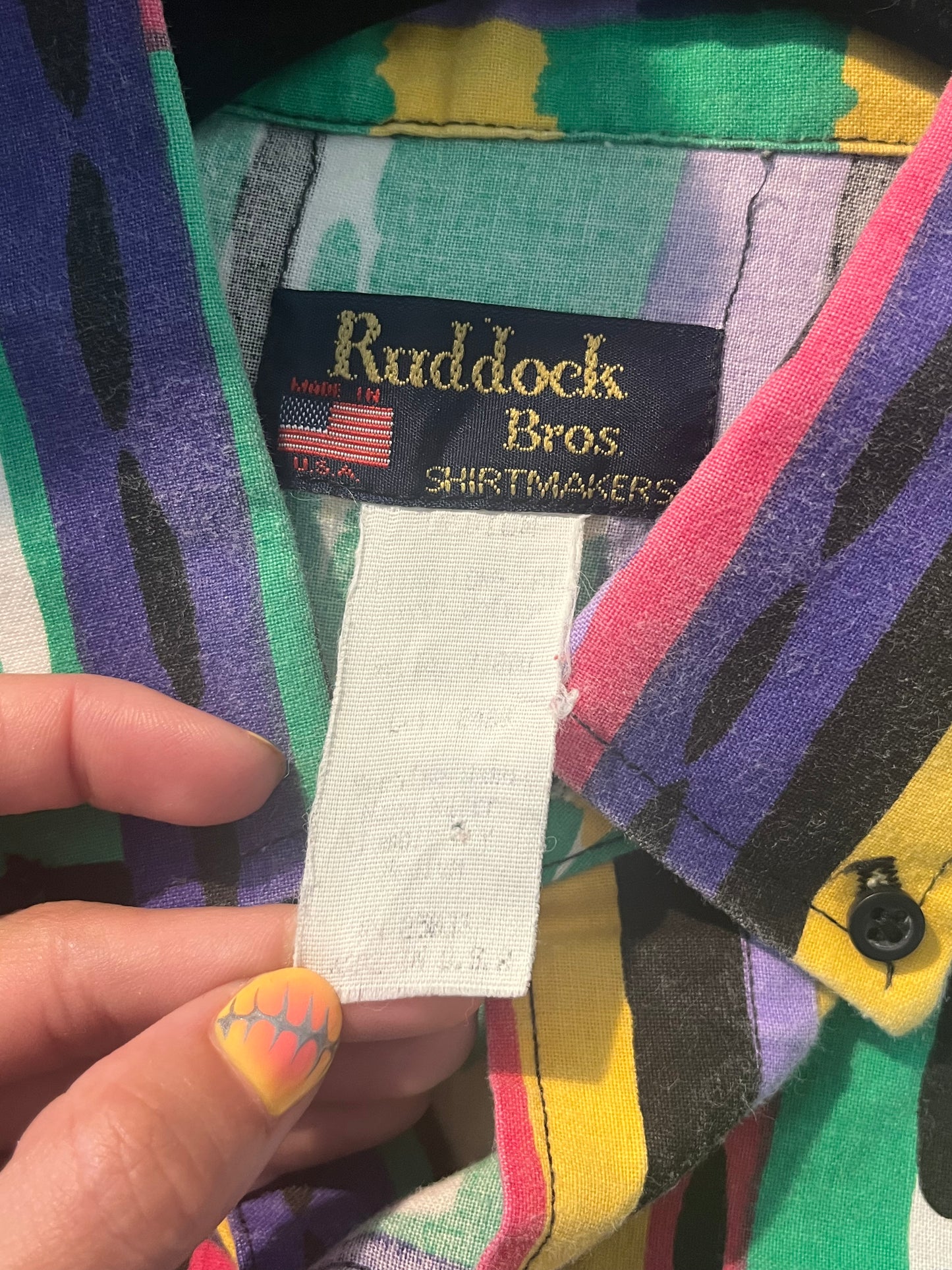 1980s Artsy Western Button Up