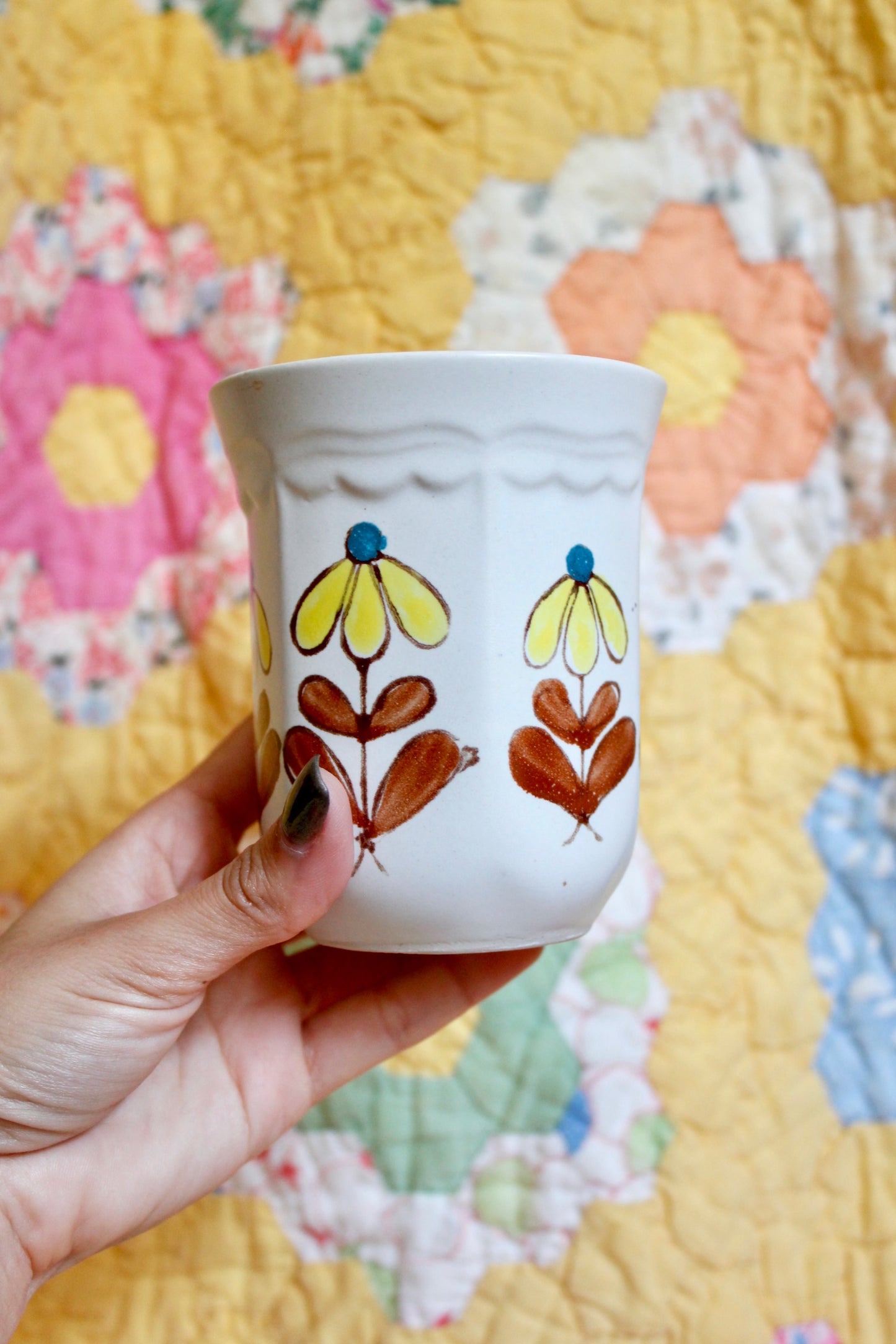 1970s Folk Floral Windows Mug