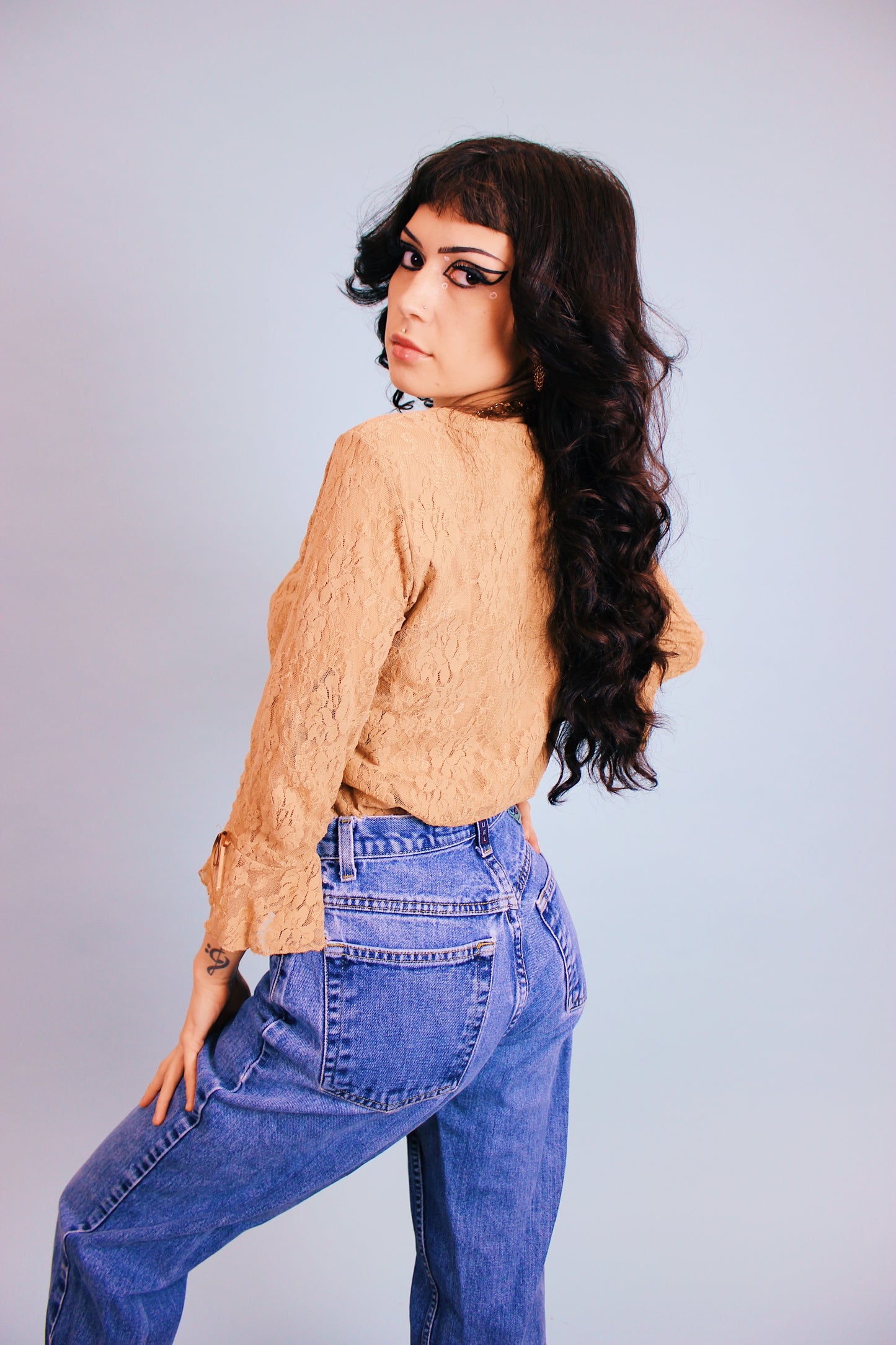 1990s Nude Bow Top