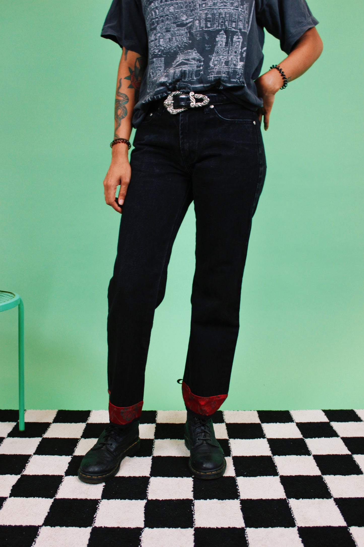 1990s Spirits Flame Jeans