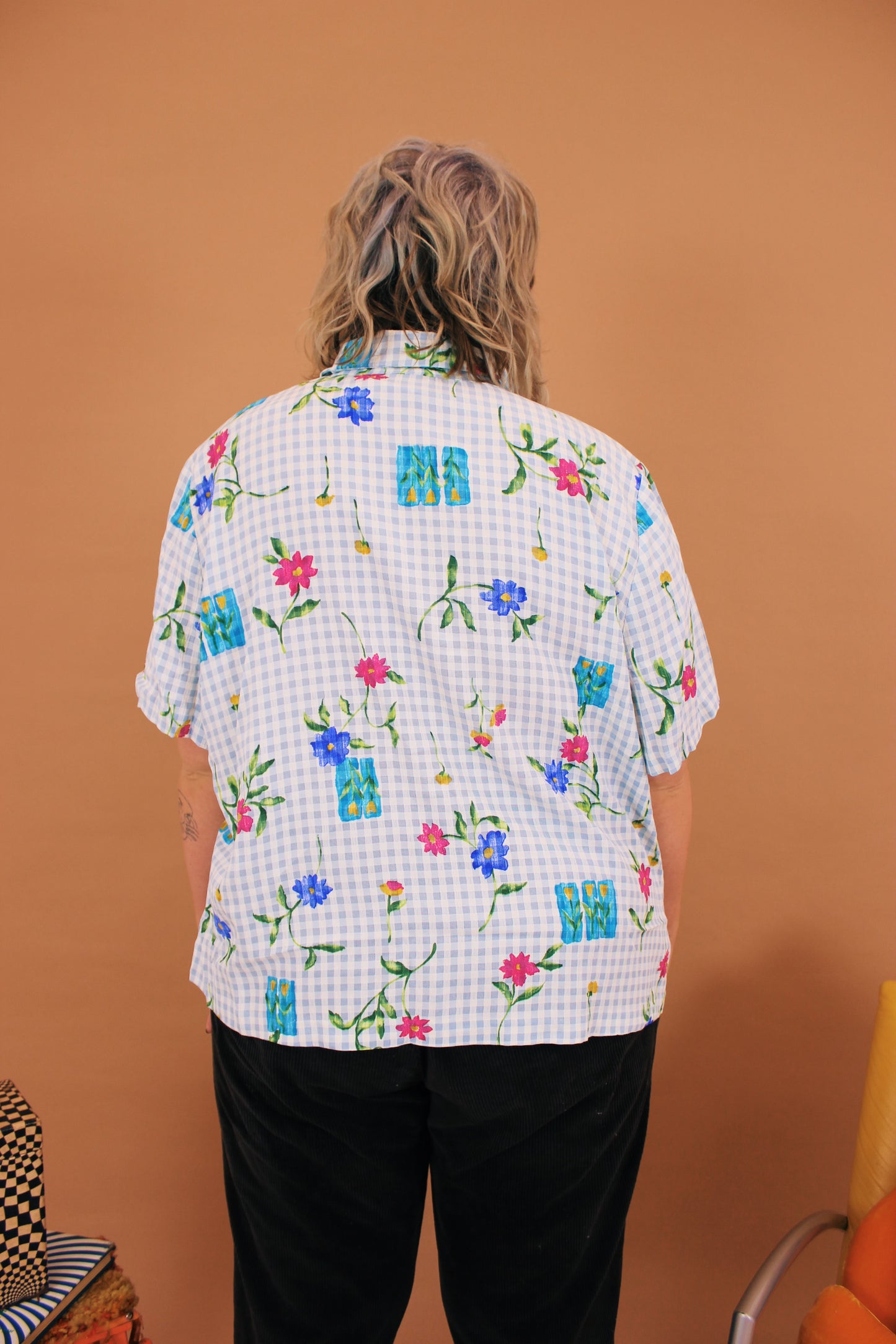 1990s Floral Artist Button Up