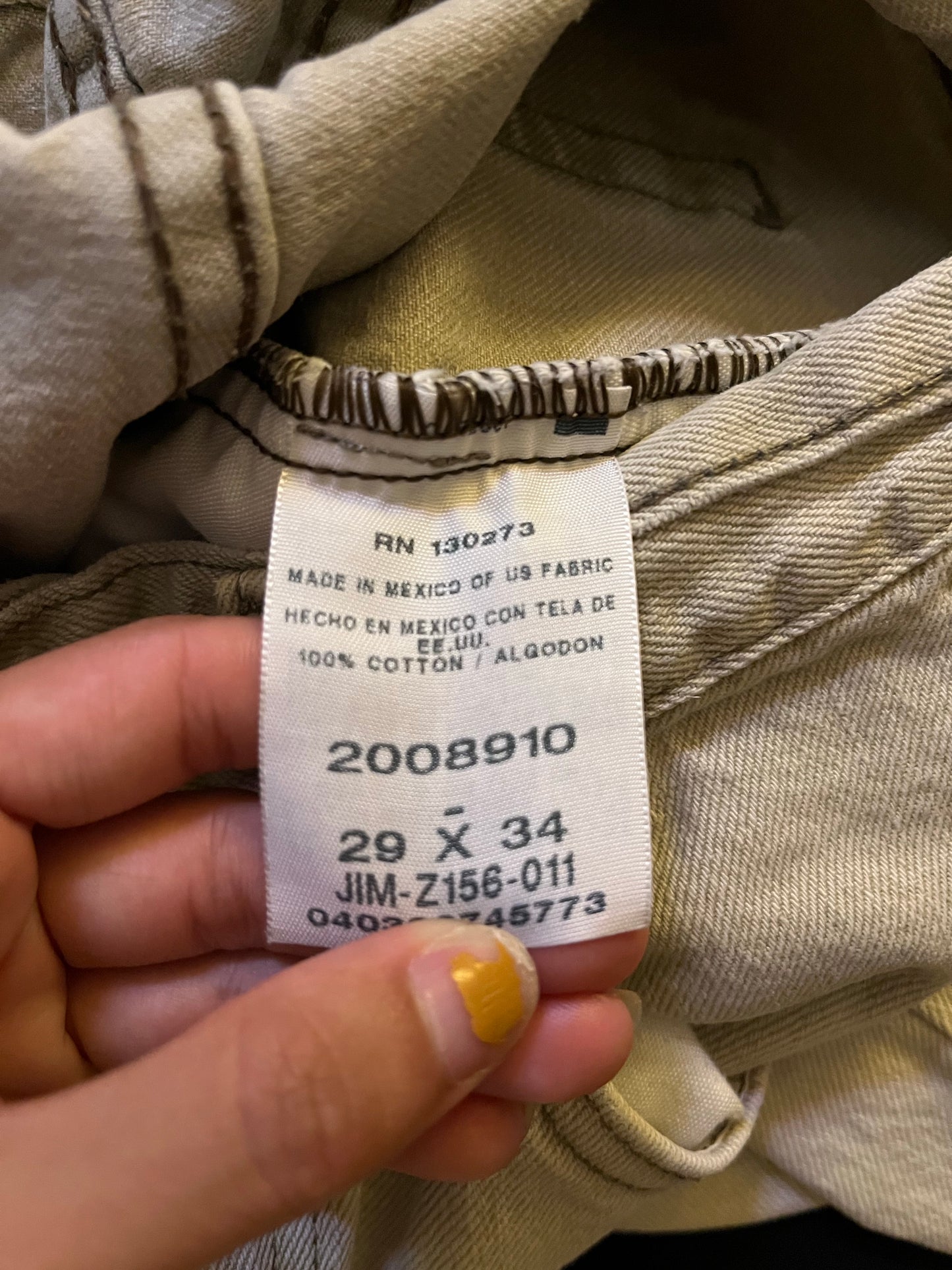 Modern Oatmeal Lee Jeans