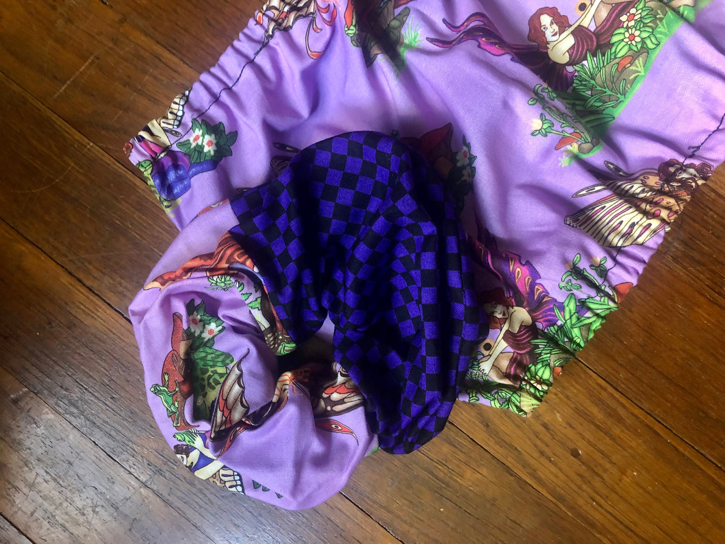 Handmade Checker/ Fairy Scrunchie
