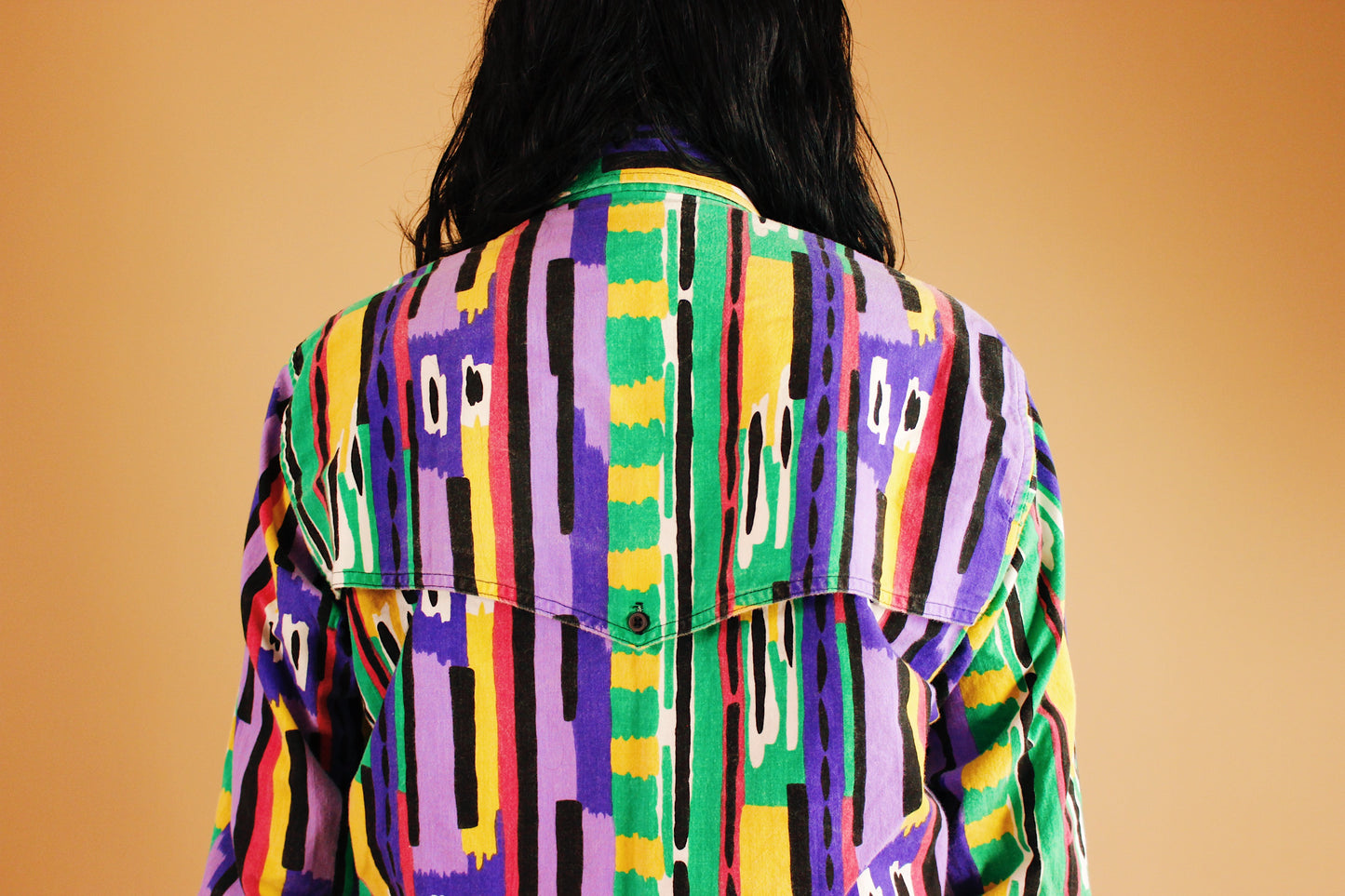 1980s Artsy Western Button Up