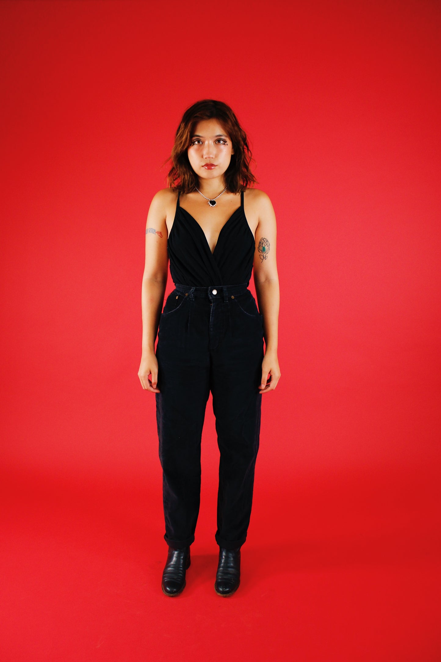 1980s Black Corduroy Lee Jeans