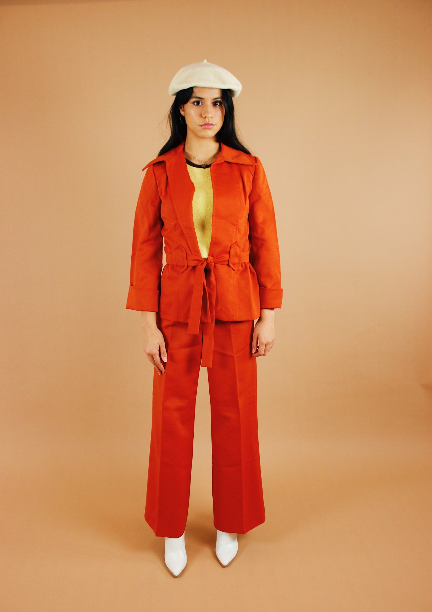 1970s Pumpkin Pie Western Suit