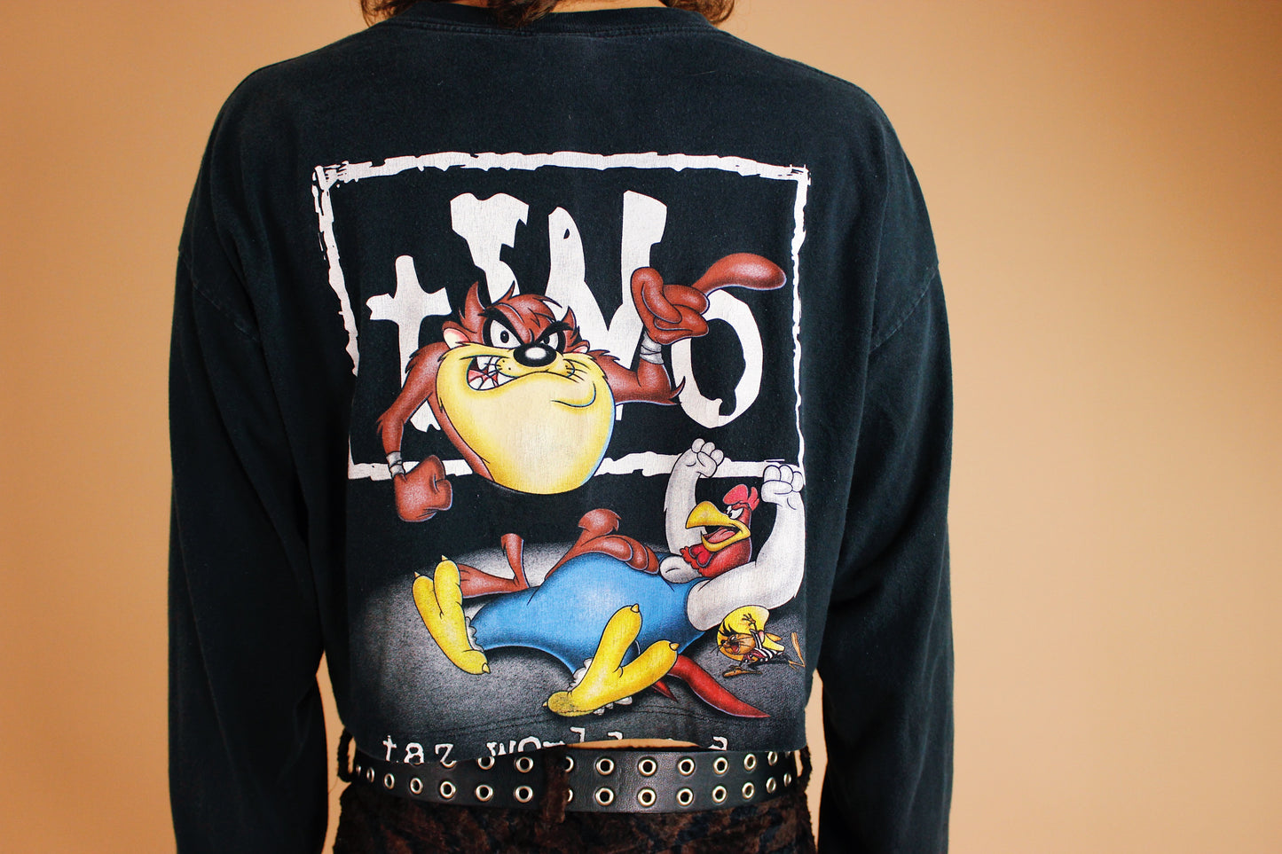 1990s Taz World Order Cropped Longsleeve