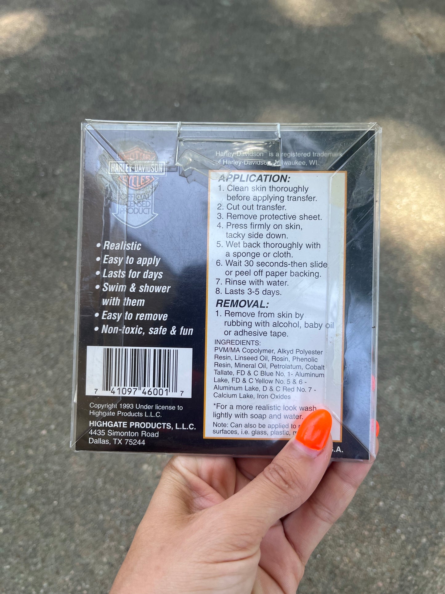 1990s Harley Temporary Tattoos