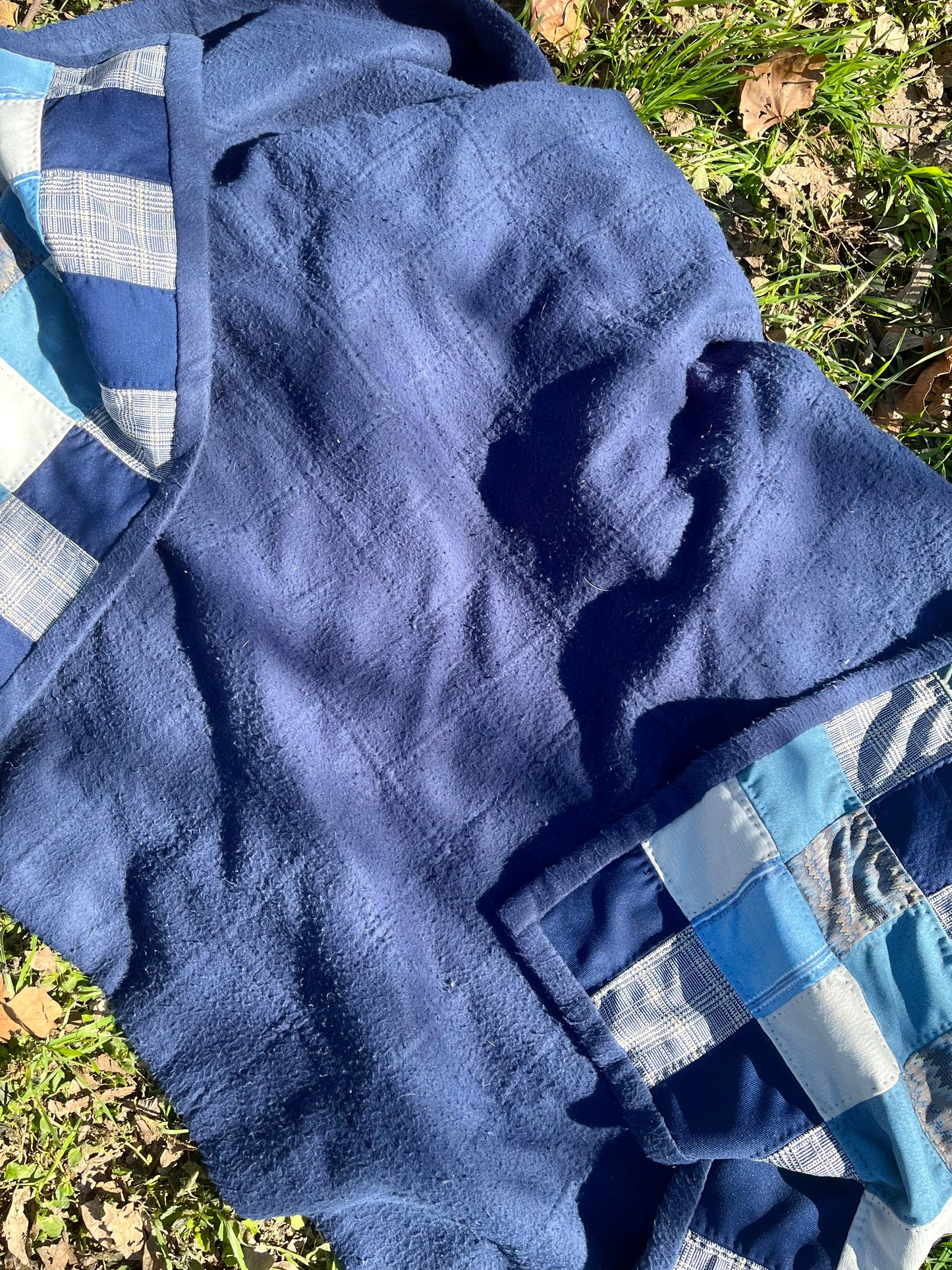 Navy Patchwork Quilt