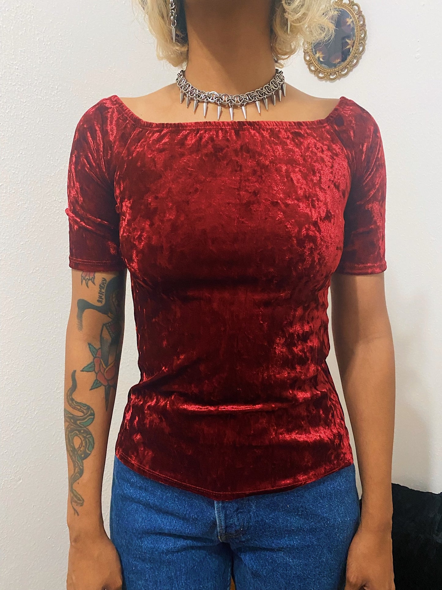 1990s Crush Velvet Top