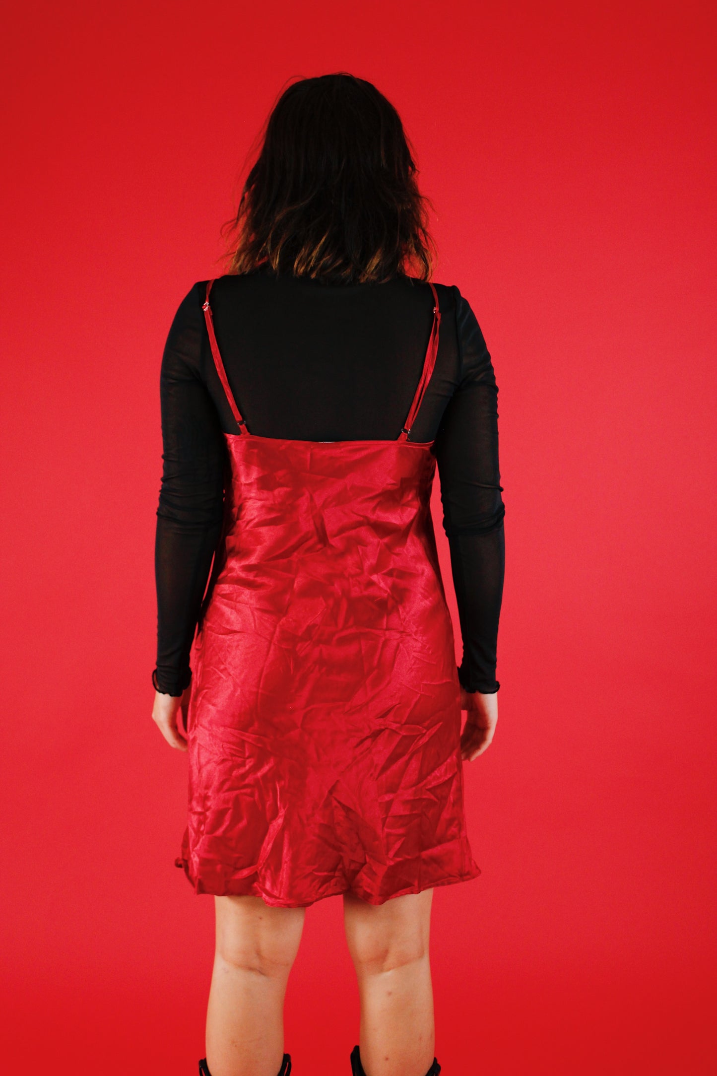 1990s Flaming Rose Slip