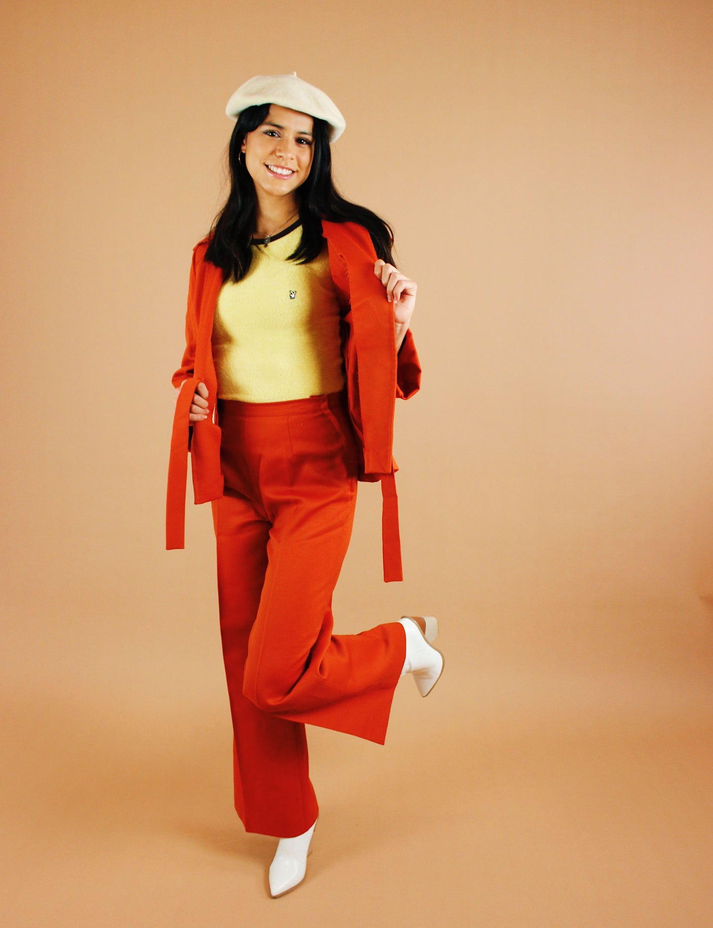 1970s Pumpkin Pie Western Suit